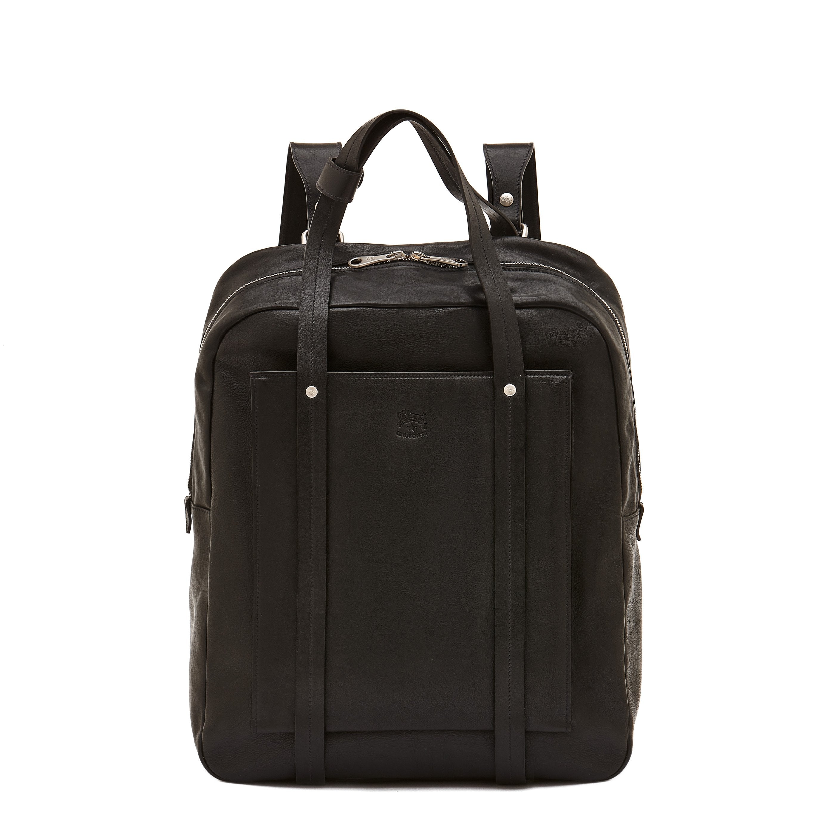 Trebbio  Men's briefcase in vintage leather color black – Il Bisonte