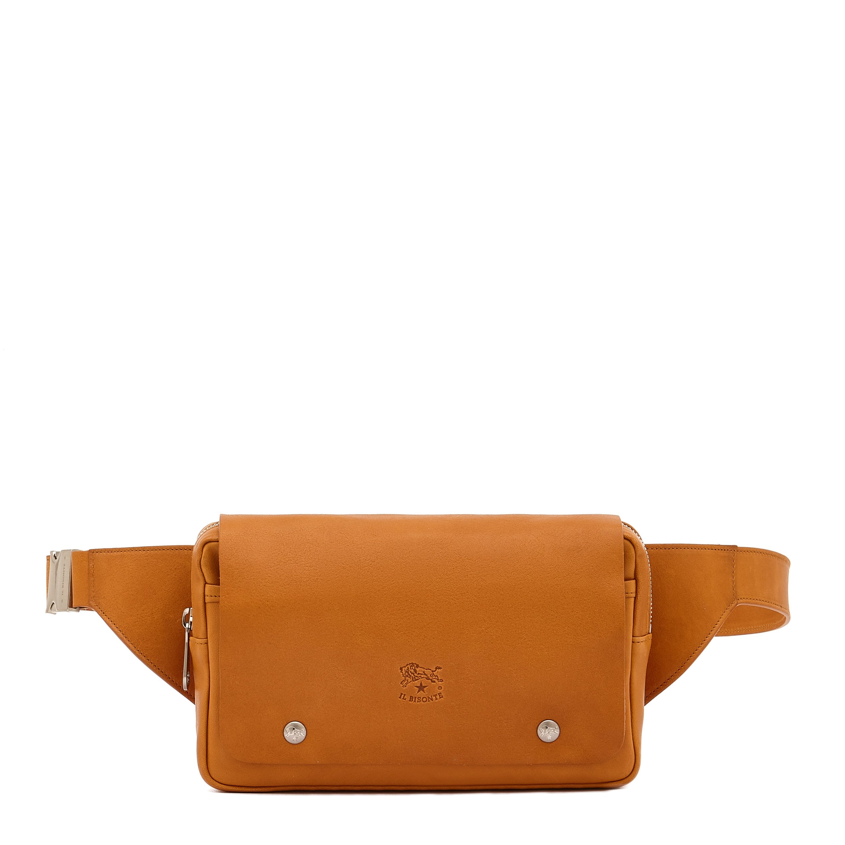 Brolio Men's belt bag in vintage leather color natural