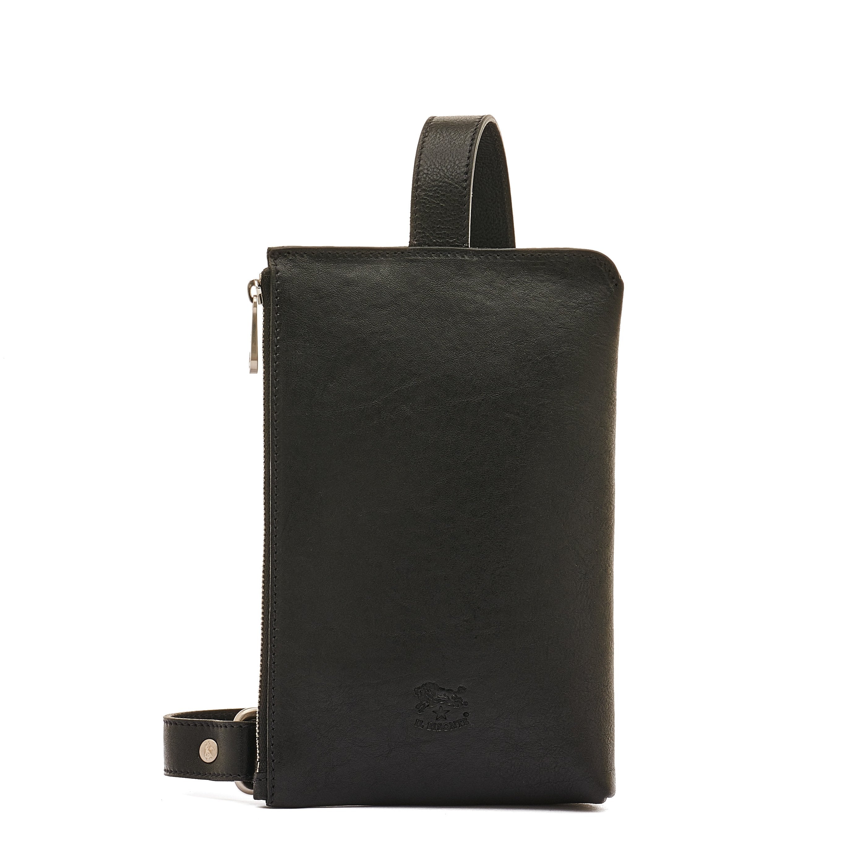 Duccio | Men's belt bag in vintage leather color black – Il Bisonte