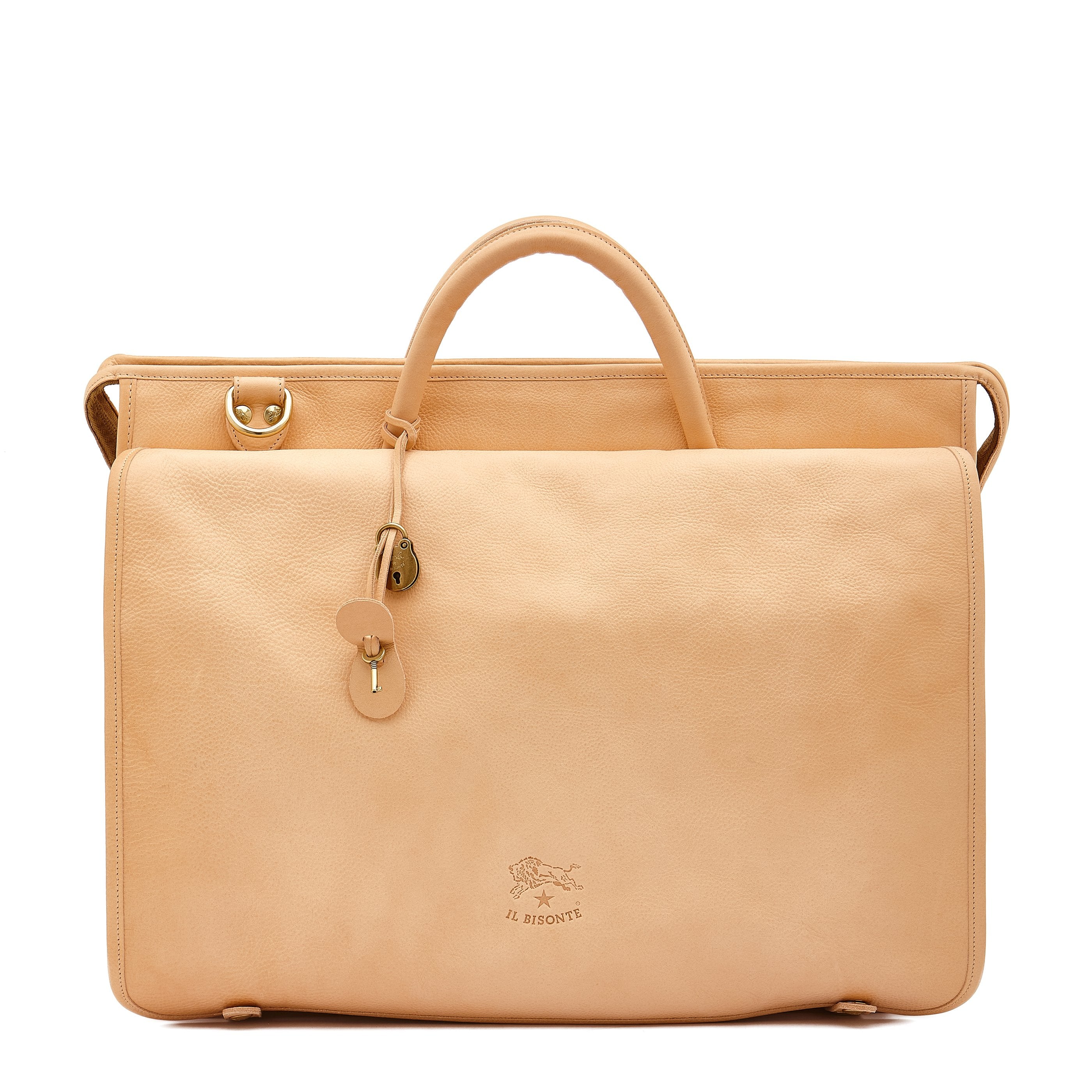 Wanny | Men's briefcase in leather color natural – Il Bisonte
