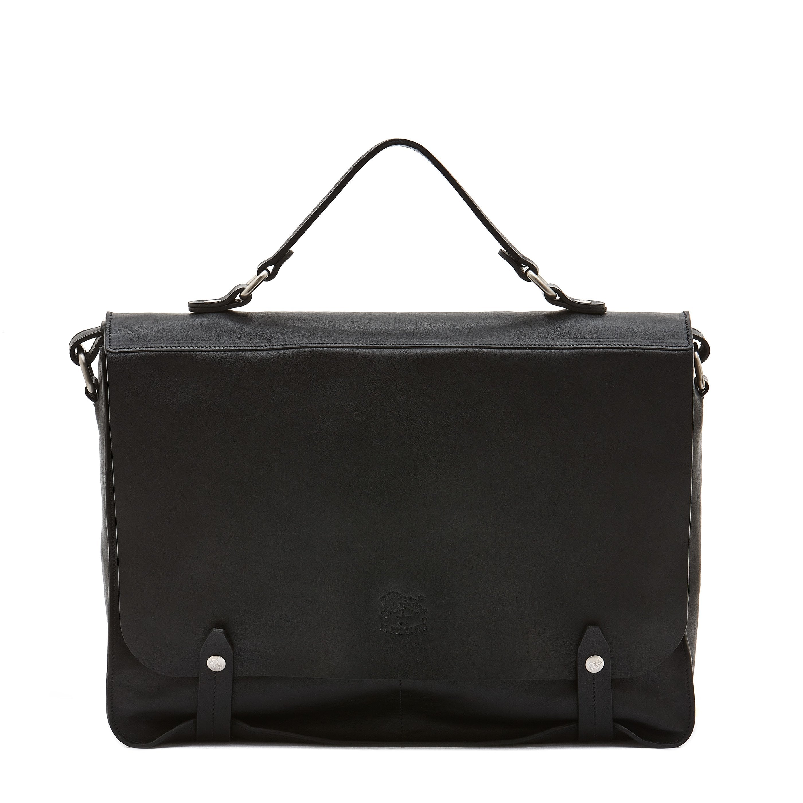 Brolio | Men's briefcase in vintage leather color black – Il Bisonte