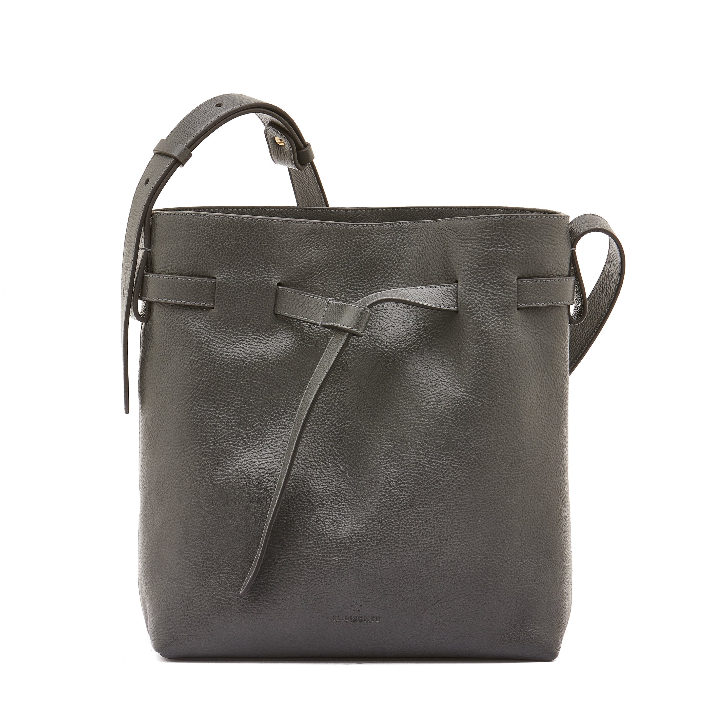 Elisa | Women's bucket bag in leather color grafite – Il Bisonte