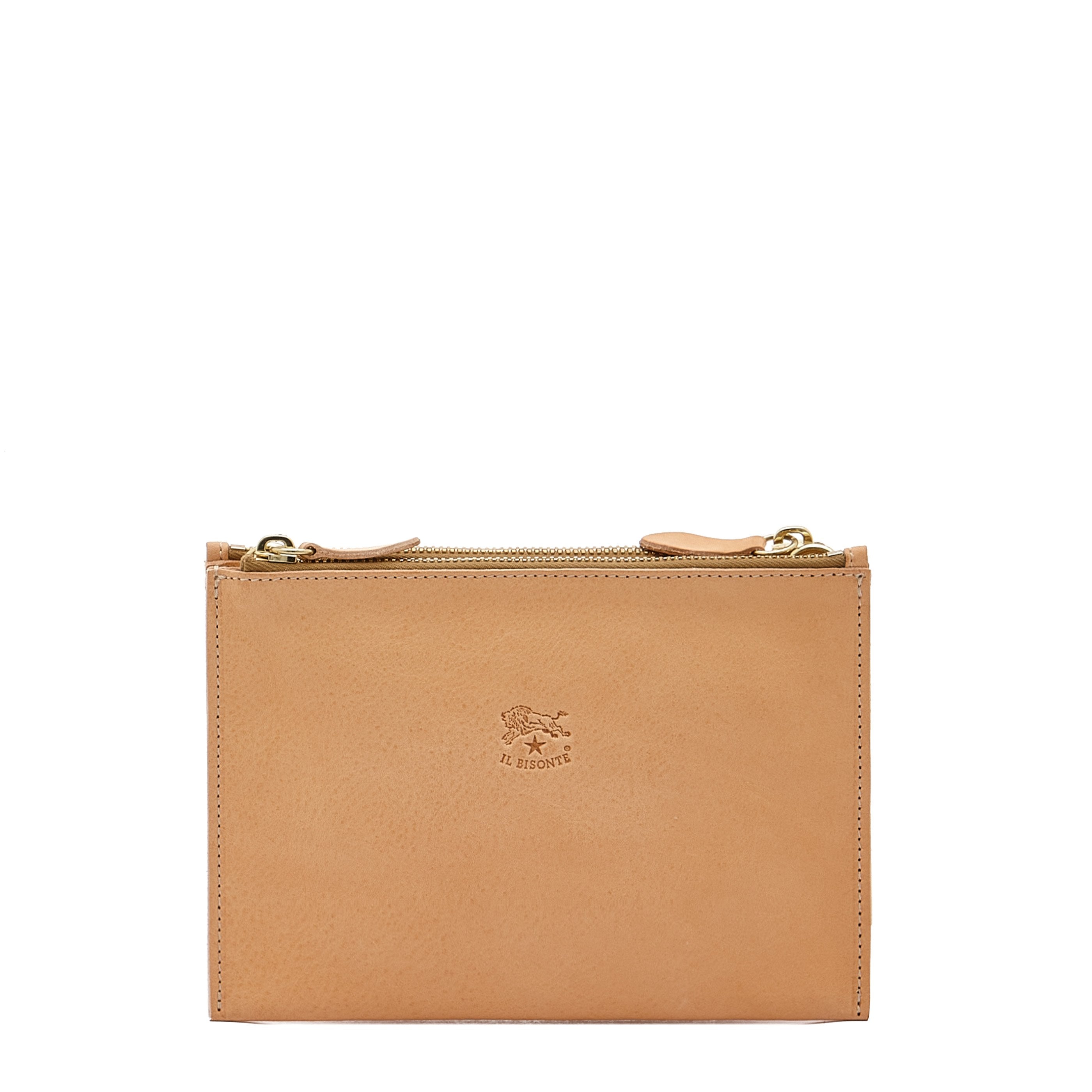 Giulia  Women's clutch bag in leather color natural – Il Bisonte