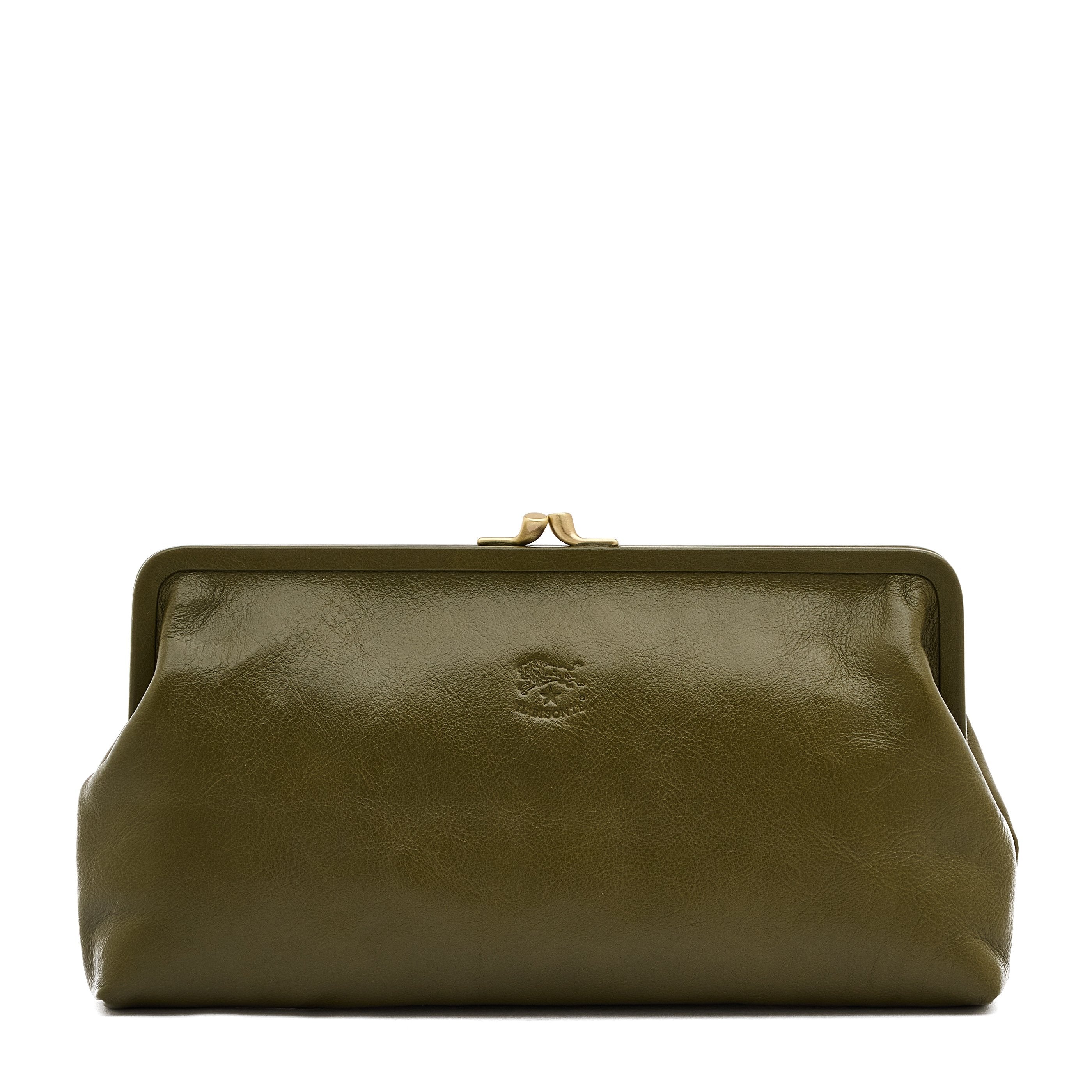 Manuela Pochette pour femme en cuir couleur vert rugiada – Il