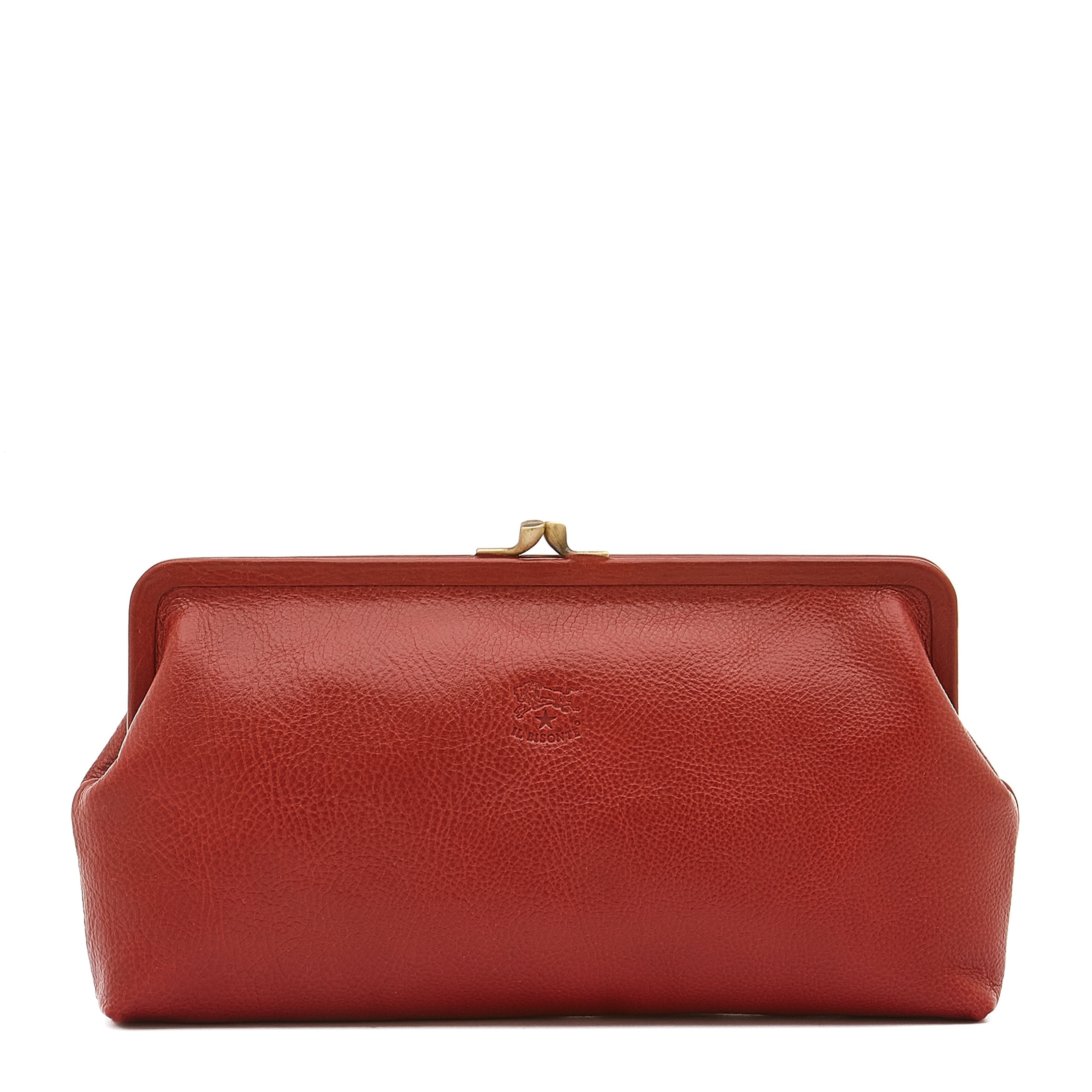 Manuela | Women's clutch bag in leather color red – Il Bisonte