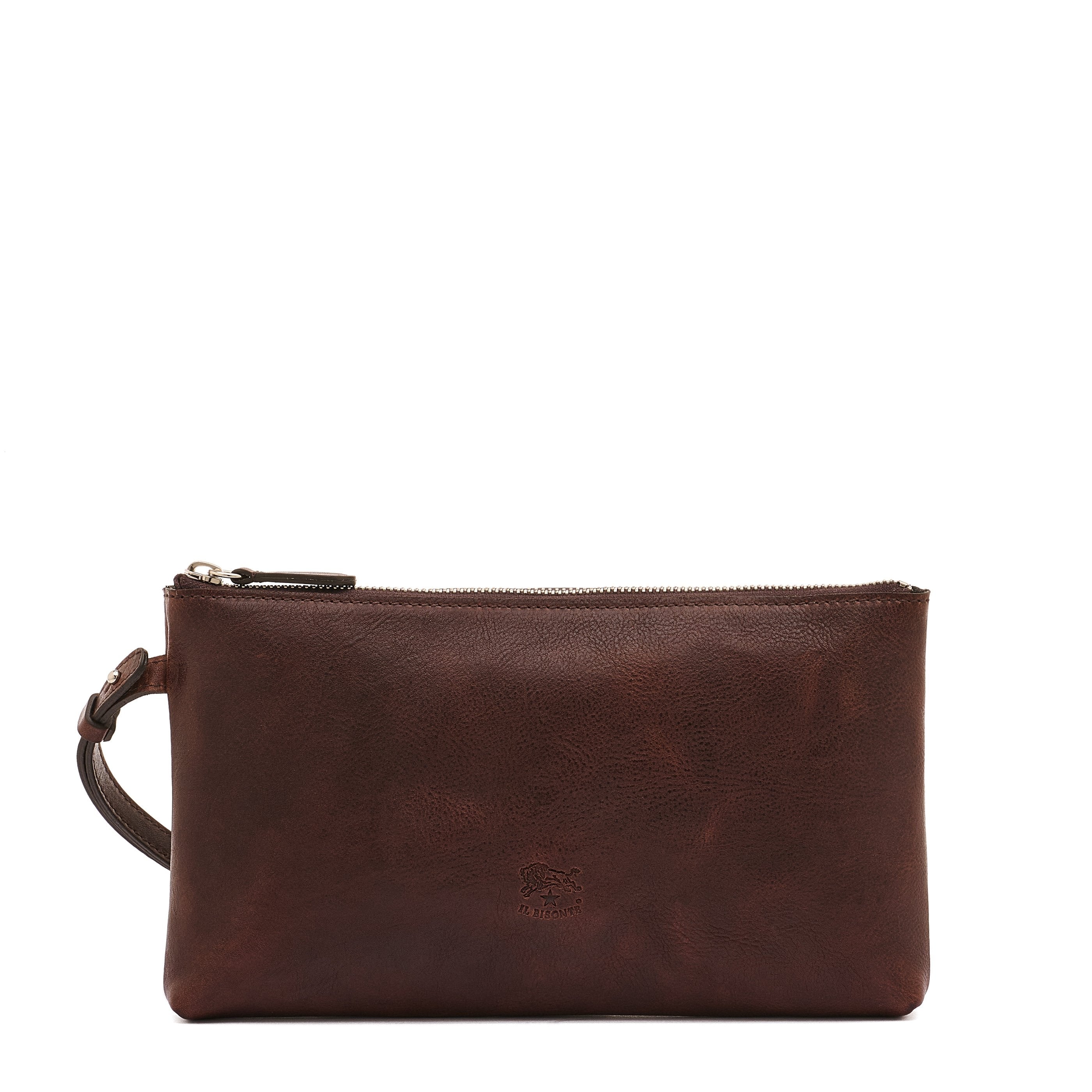 Oriuolo | Men's clutch bag in vintage leather color coffee – Il