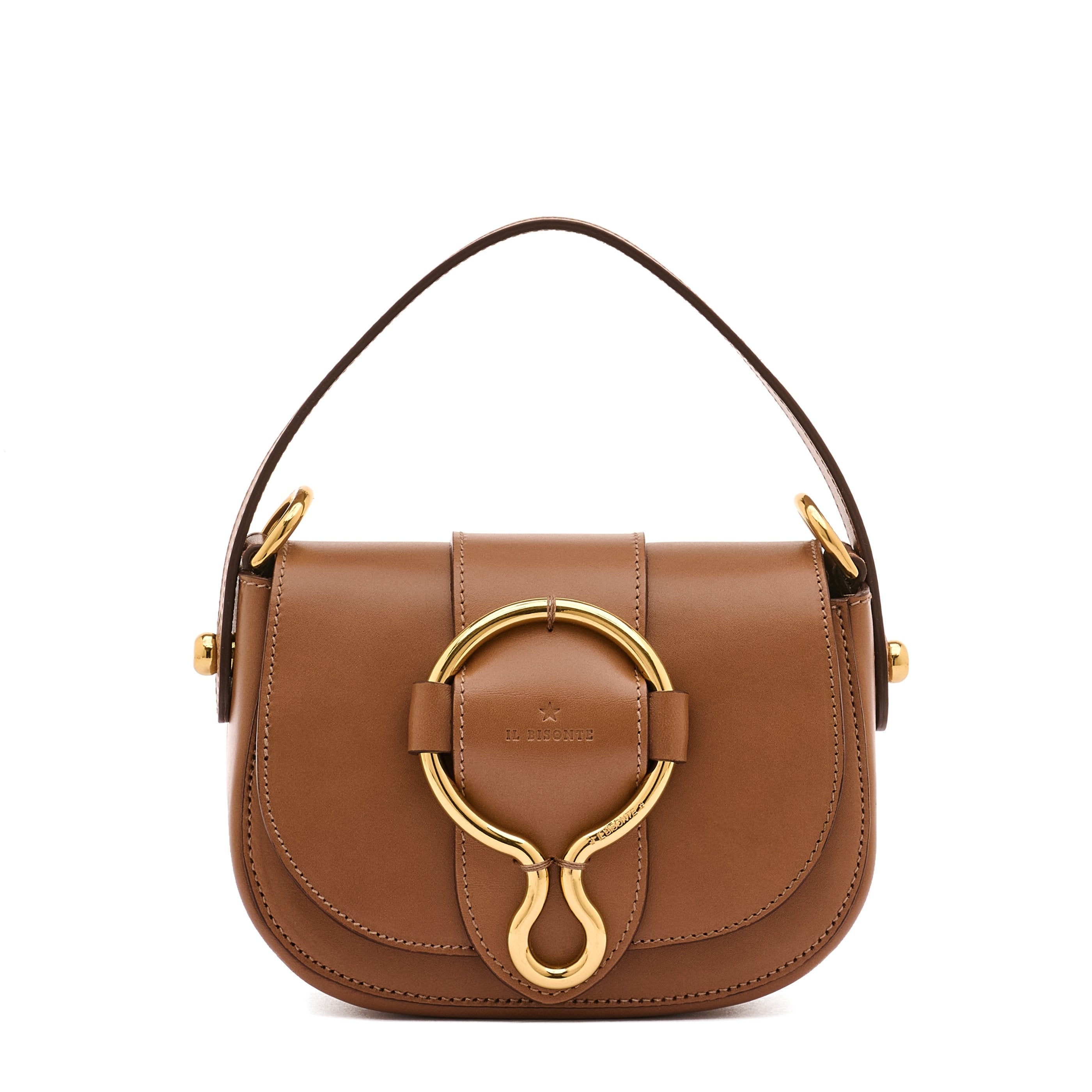 Consuelo Women's crossbody bag in leather color chocolate