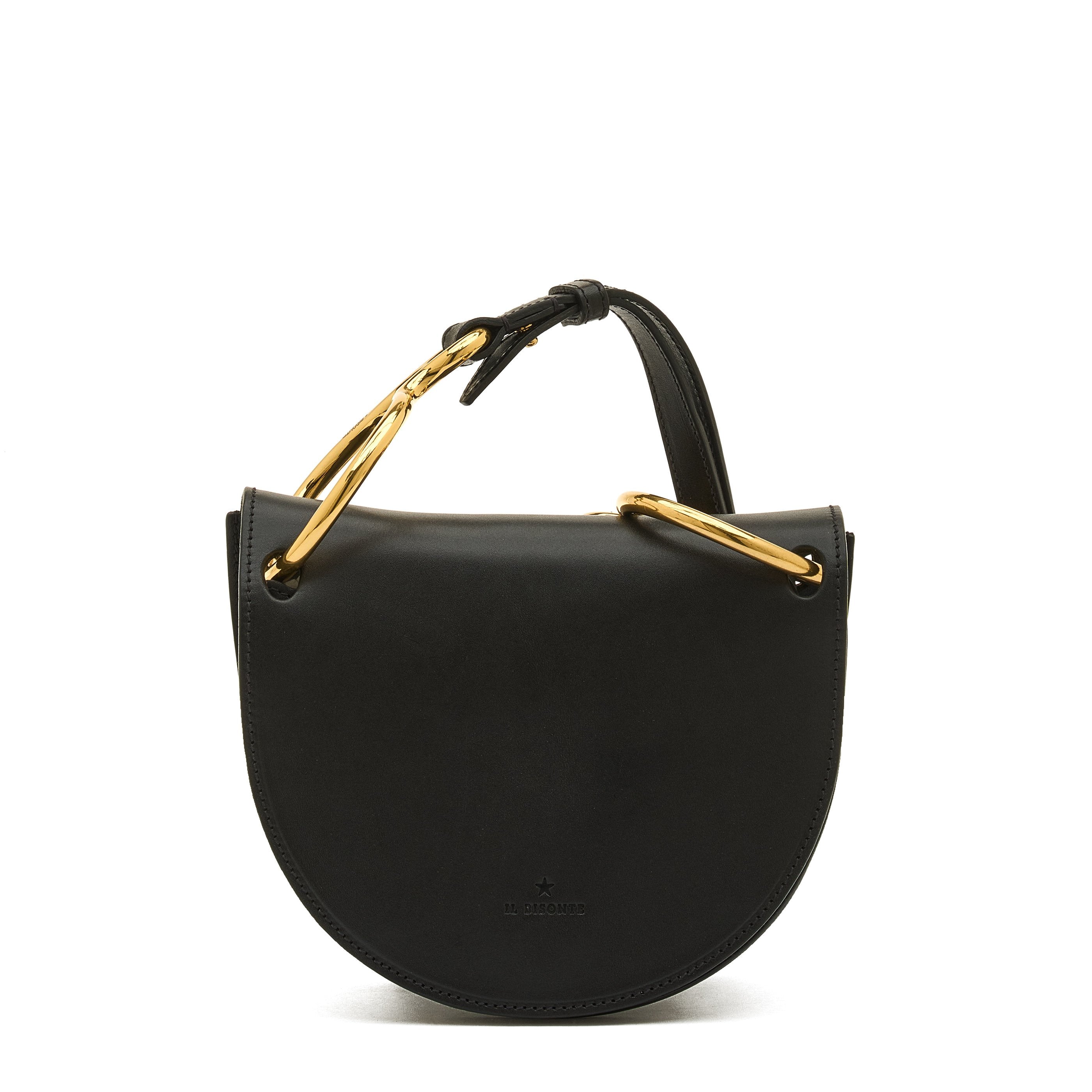 Consuelo Sac bandouliere pour femme en cuir couleur noir – Il
