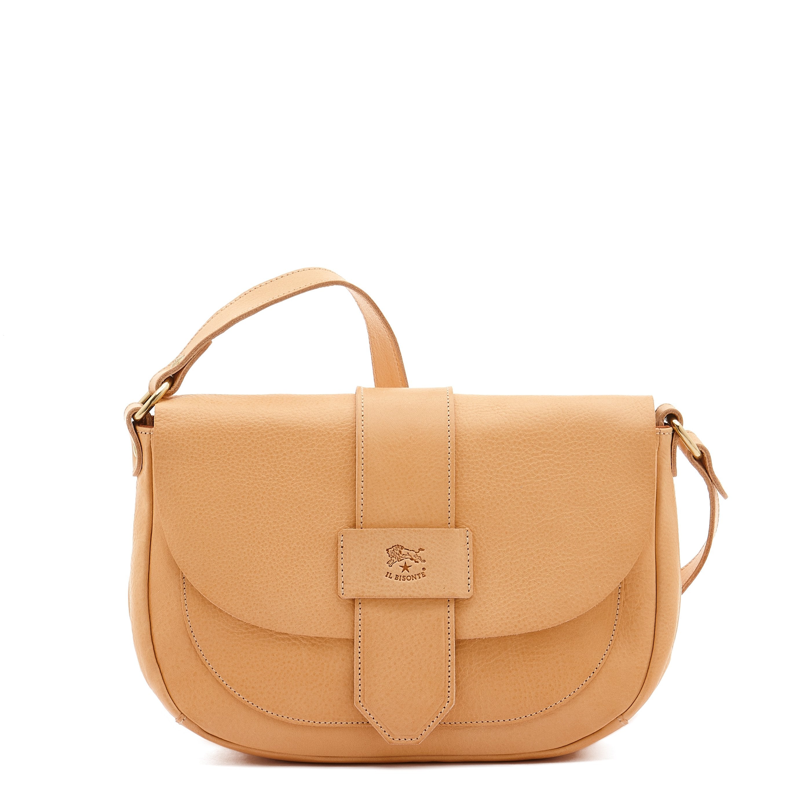 Fausta Medium Women's crossbody bag in leather color natural