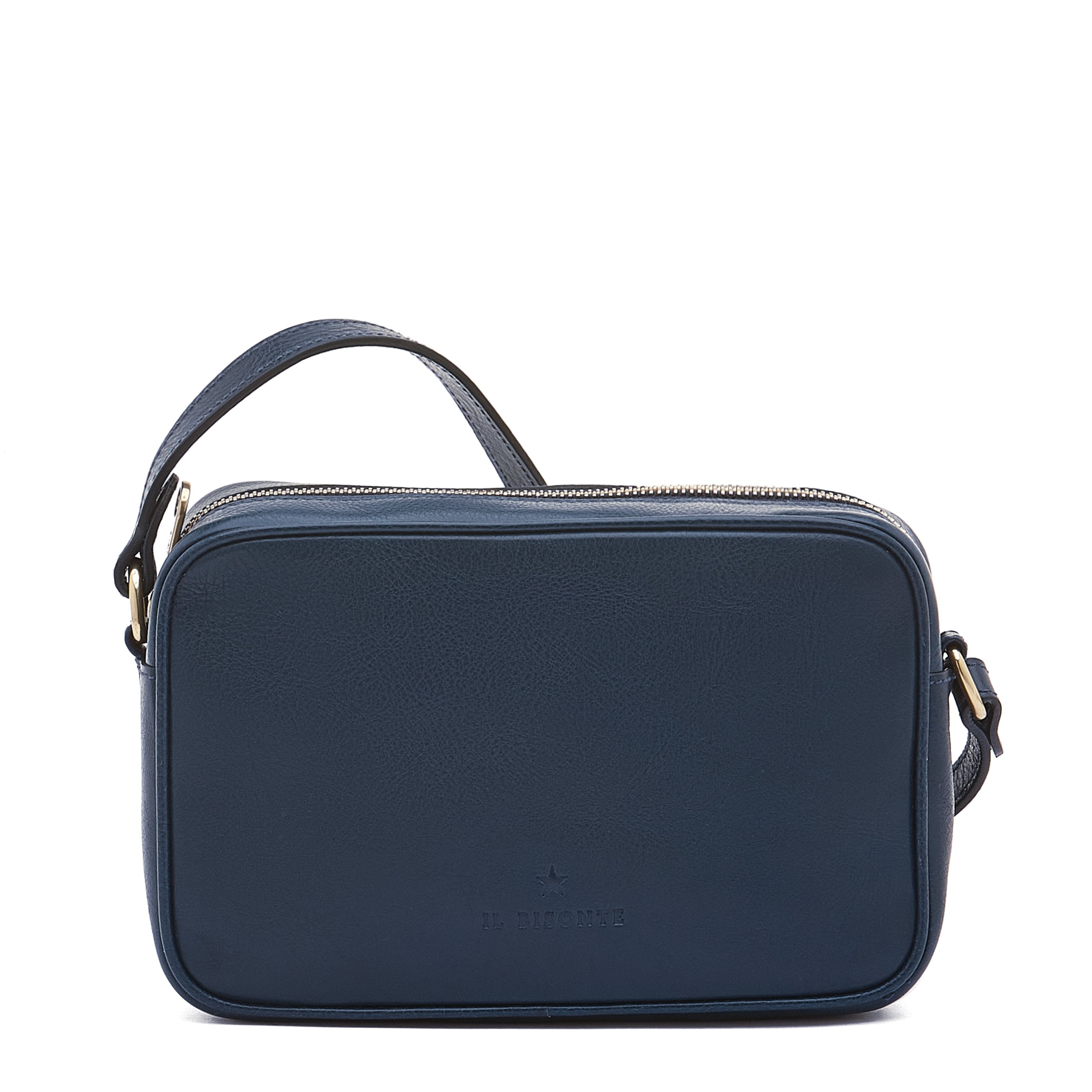 Oliveta Women's crossbody bag in leather color blue – Il Bisonte