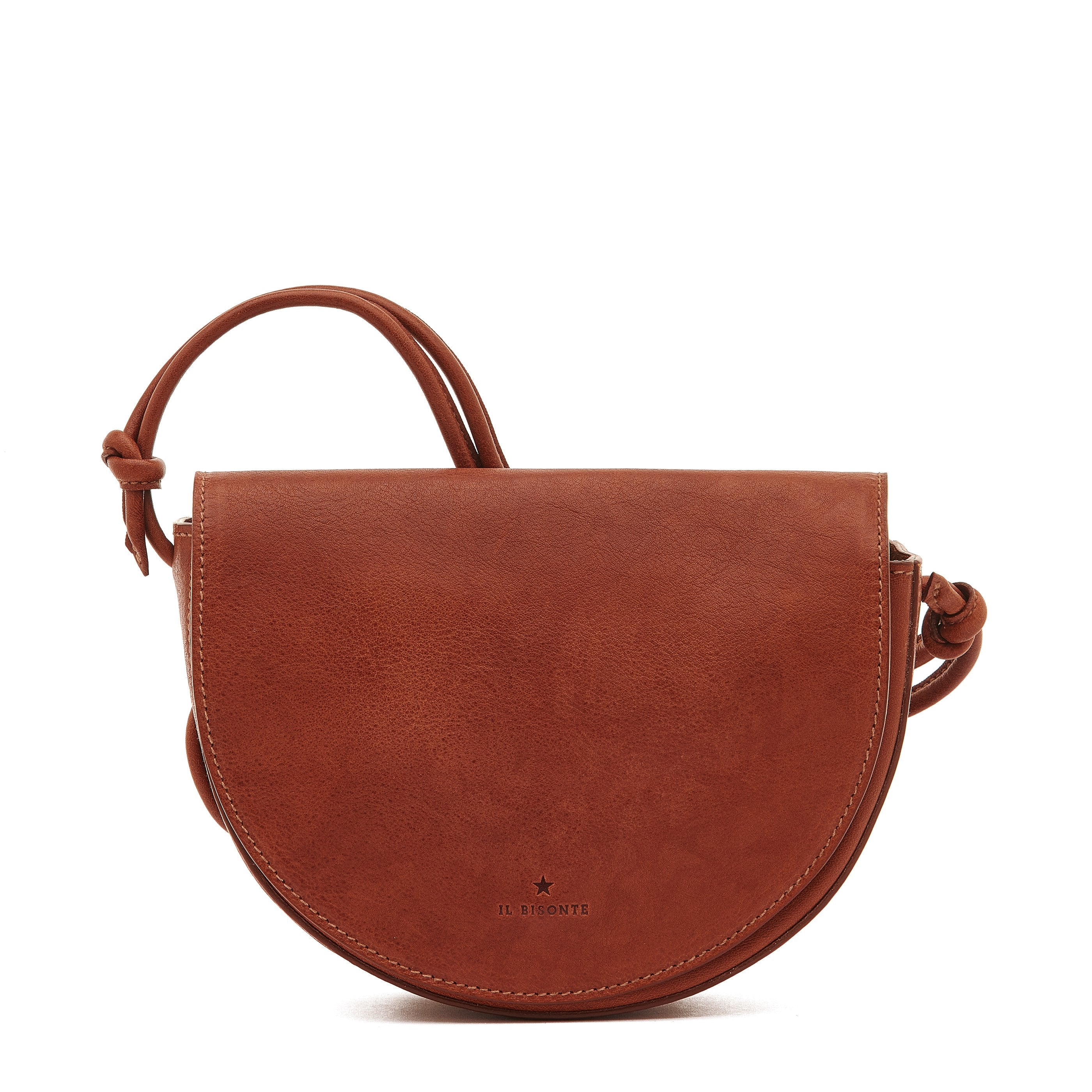 Snodo Women's crossbody bag in vintage leather color sepia – Il
