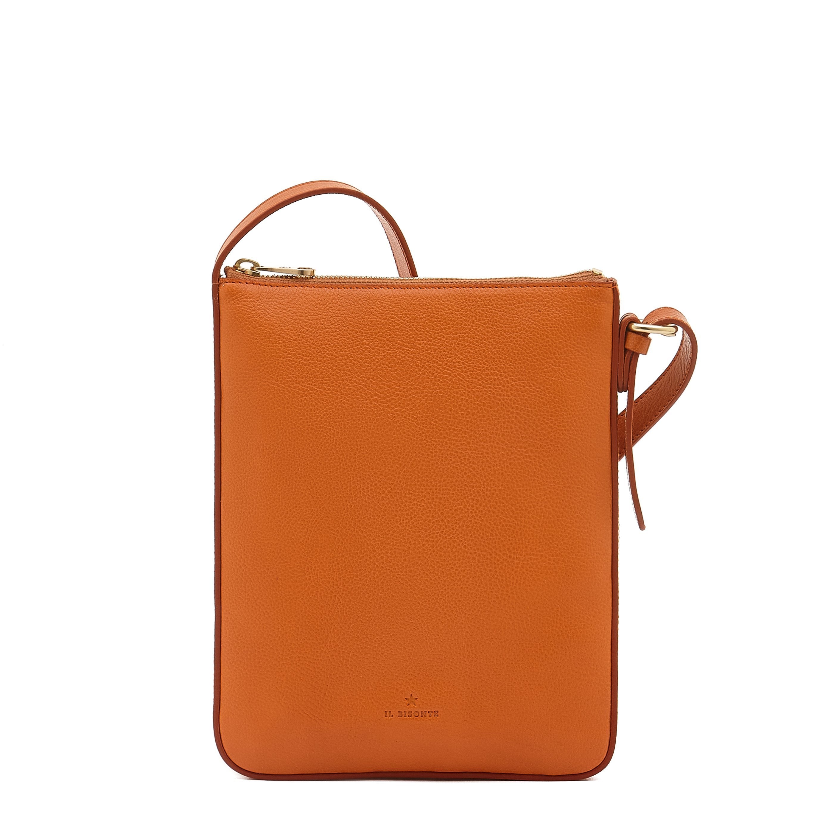 バッグ IL BISONTE Body bag leather brown Modulo | Women's crossbody bag in leather color caramel – Il Bisonte