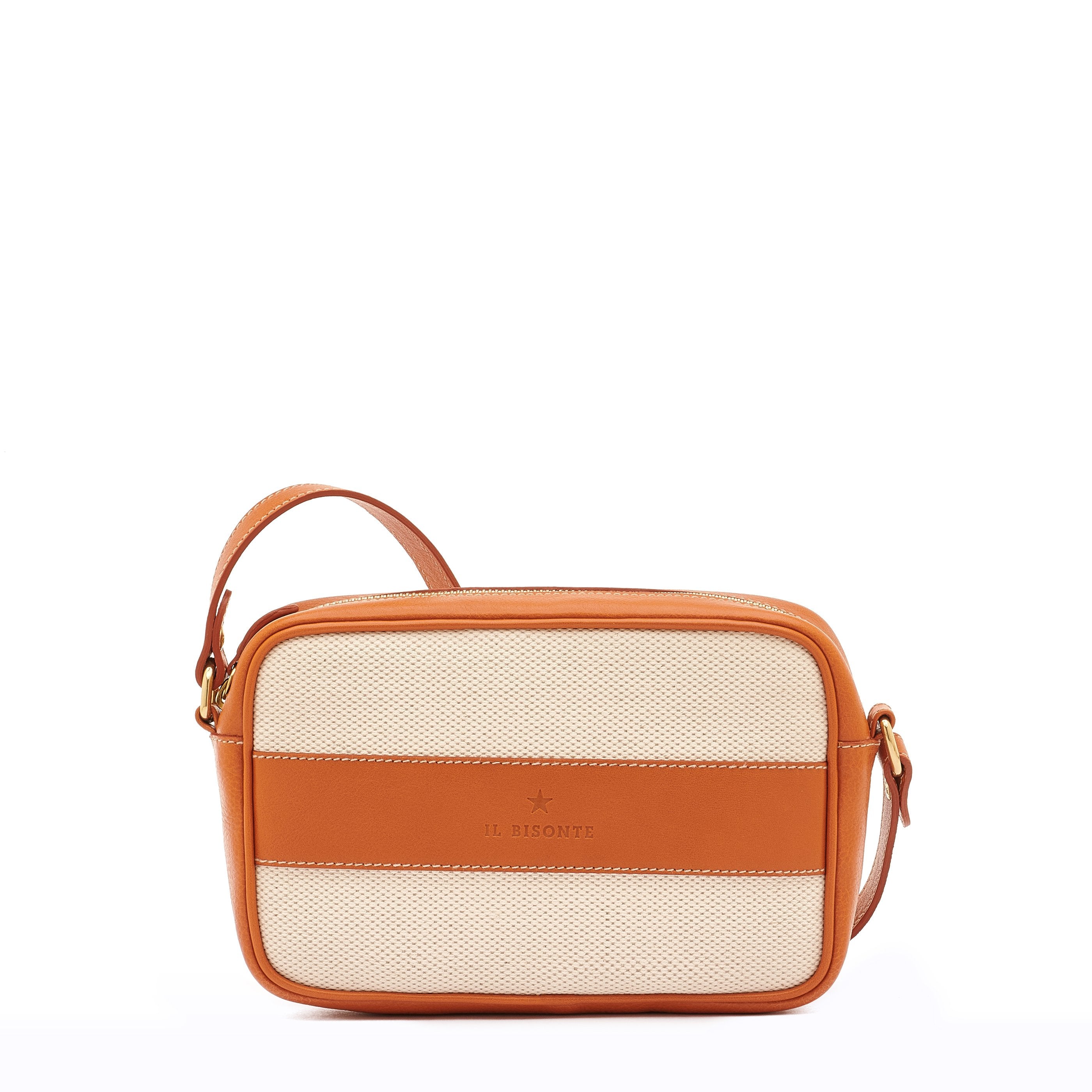 Marini | Women's crossbody bag in fabric color natural / caramel