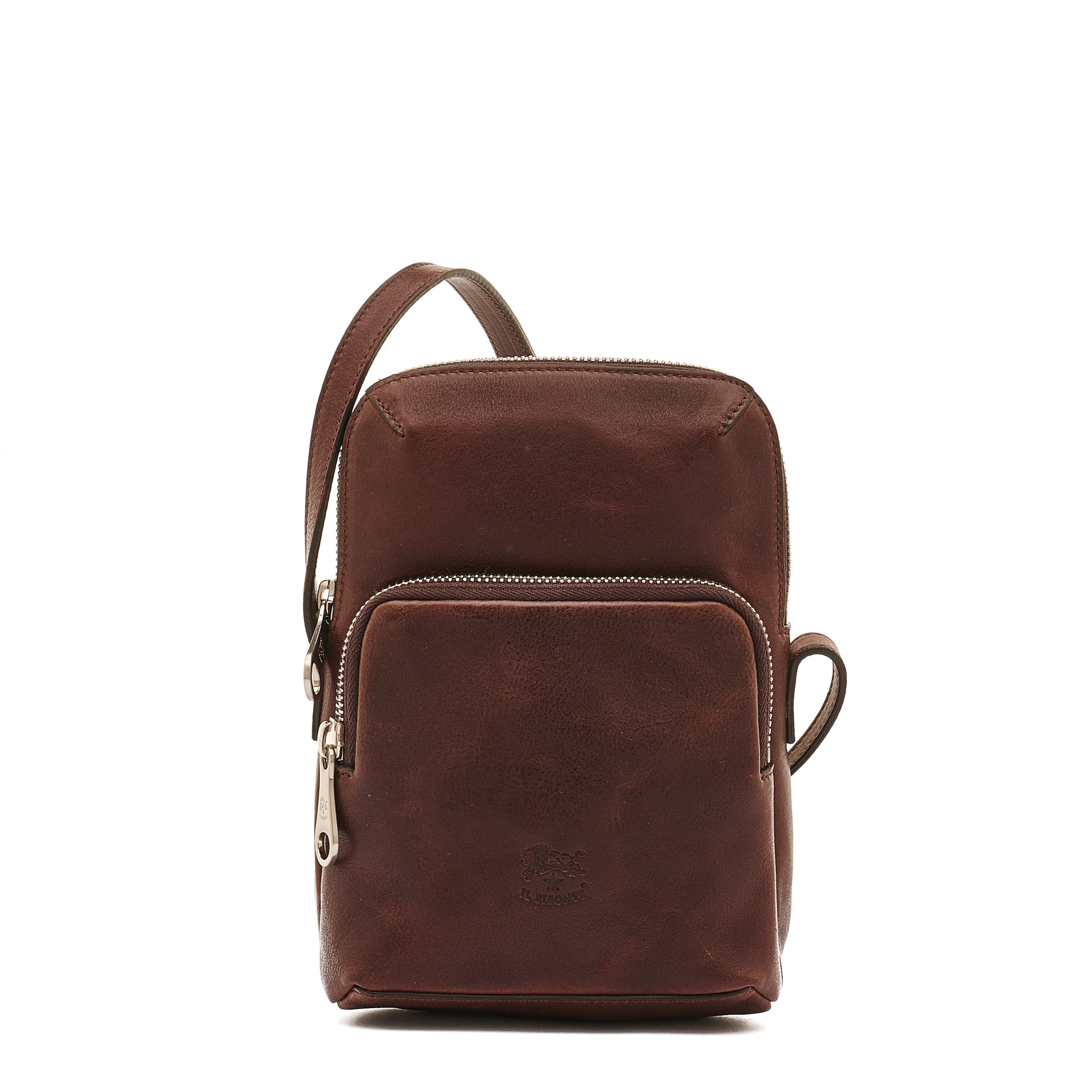 Duccio | Men's crossbody bag in vintage leather color coffee – Il