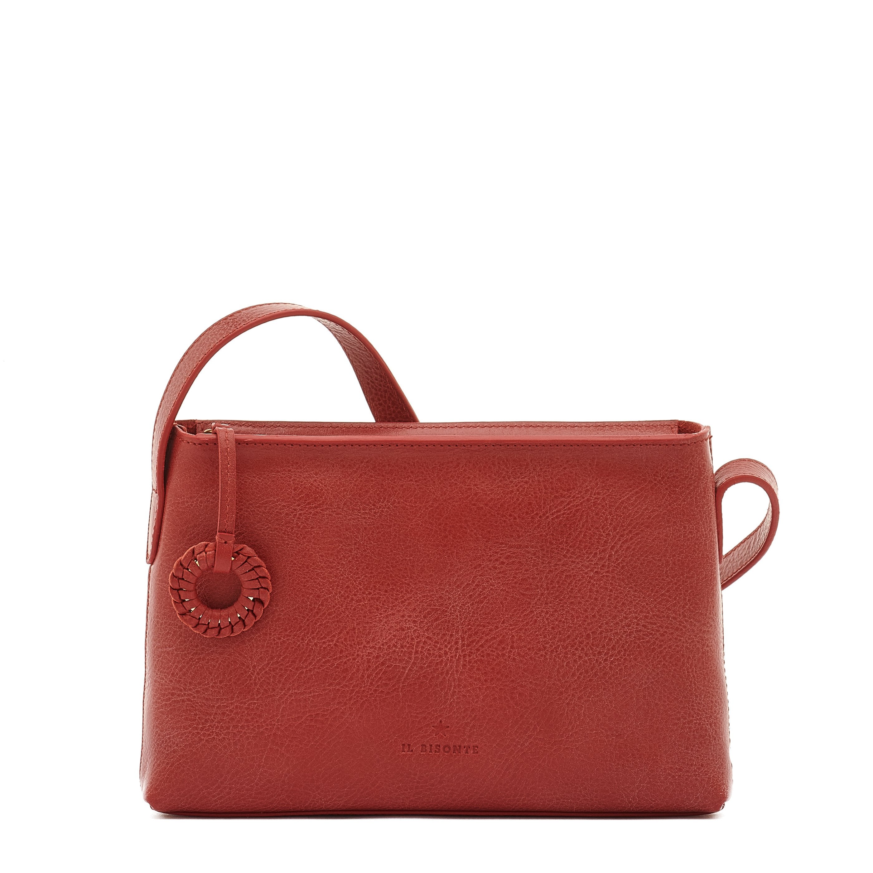 Tessa Women's crossbody bag in leather color red