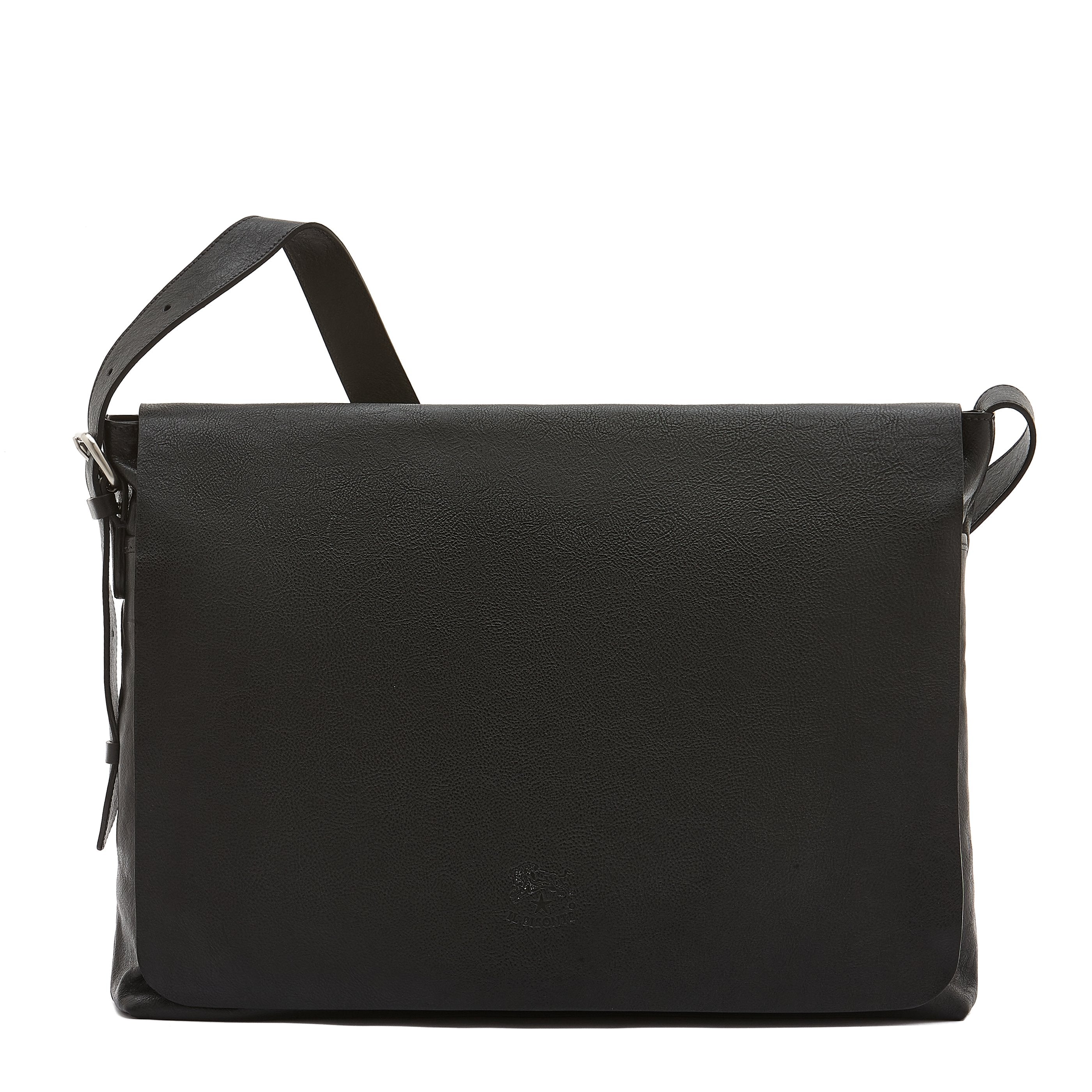 Brolio Sac messenger pour homme en cuir vintage couleur noir