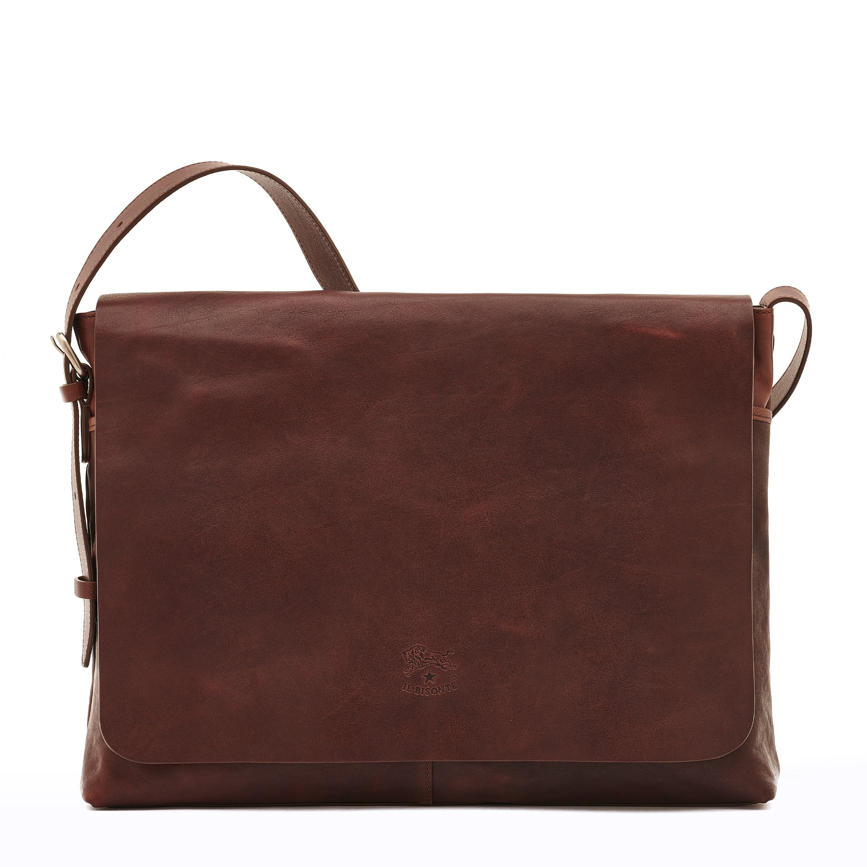 Brolio | Men's messenger in vintage leather color coffee – Il Bisonte