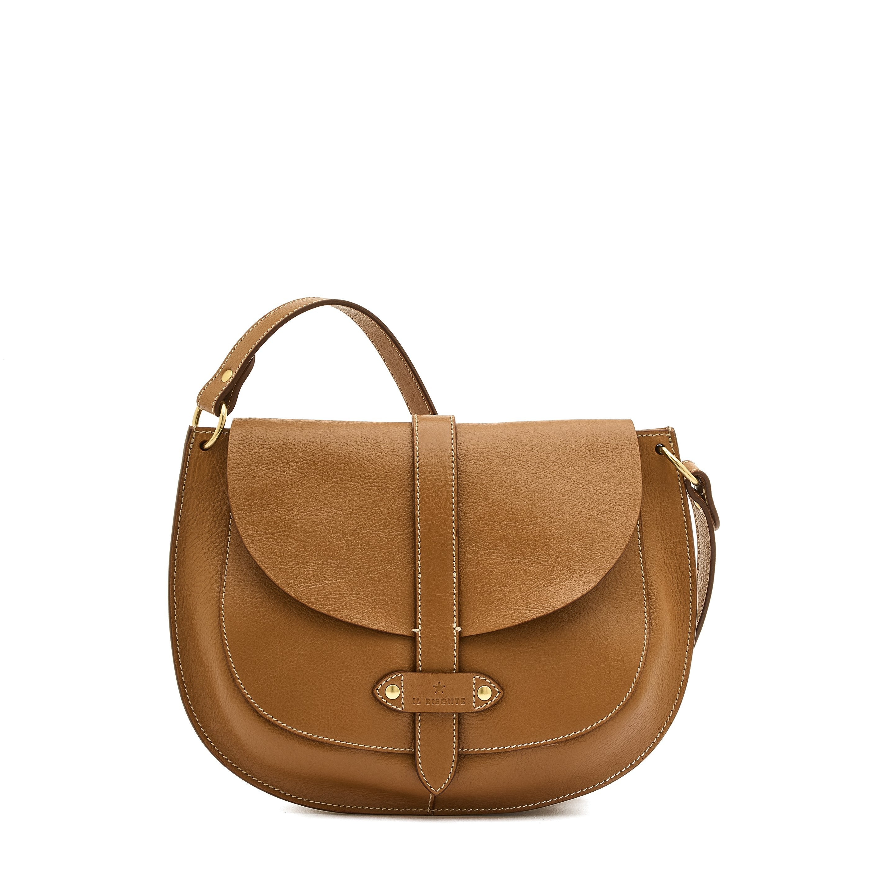 Archivio | Women's saddle in leather color gianduia – Il Bisonte
