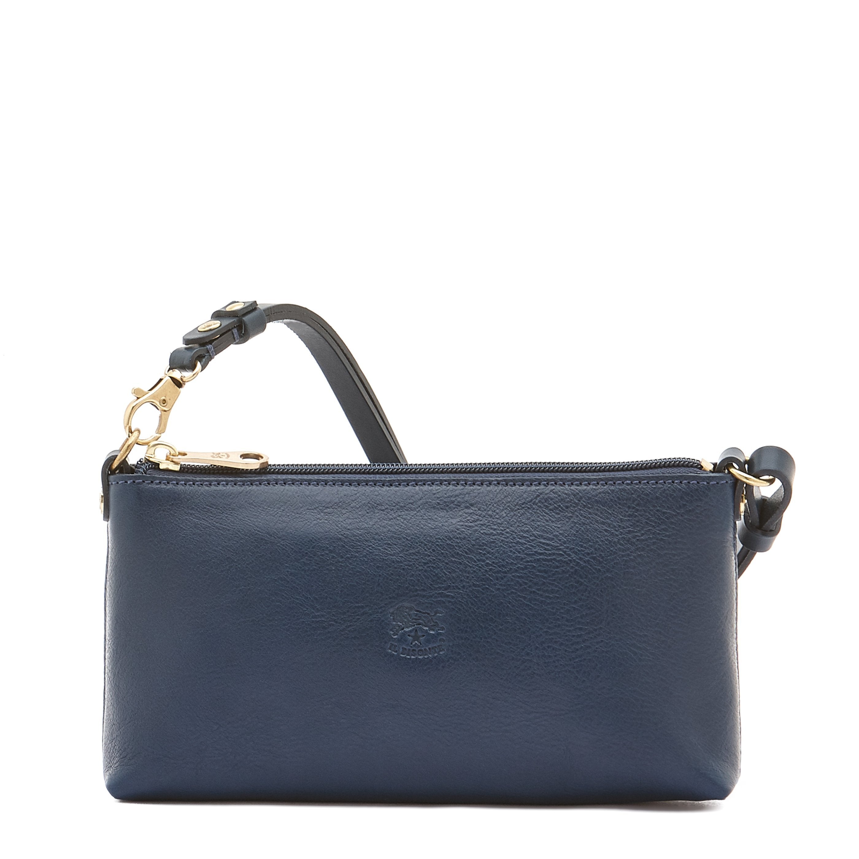 Salina | Women's shoulder bag in leather color blue – Il Bisonte