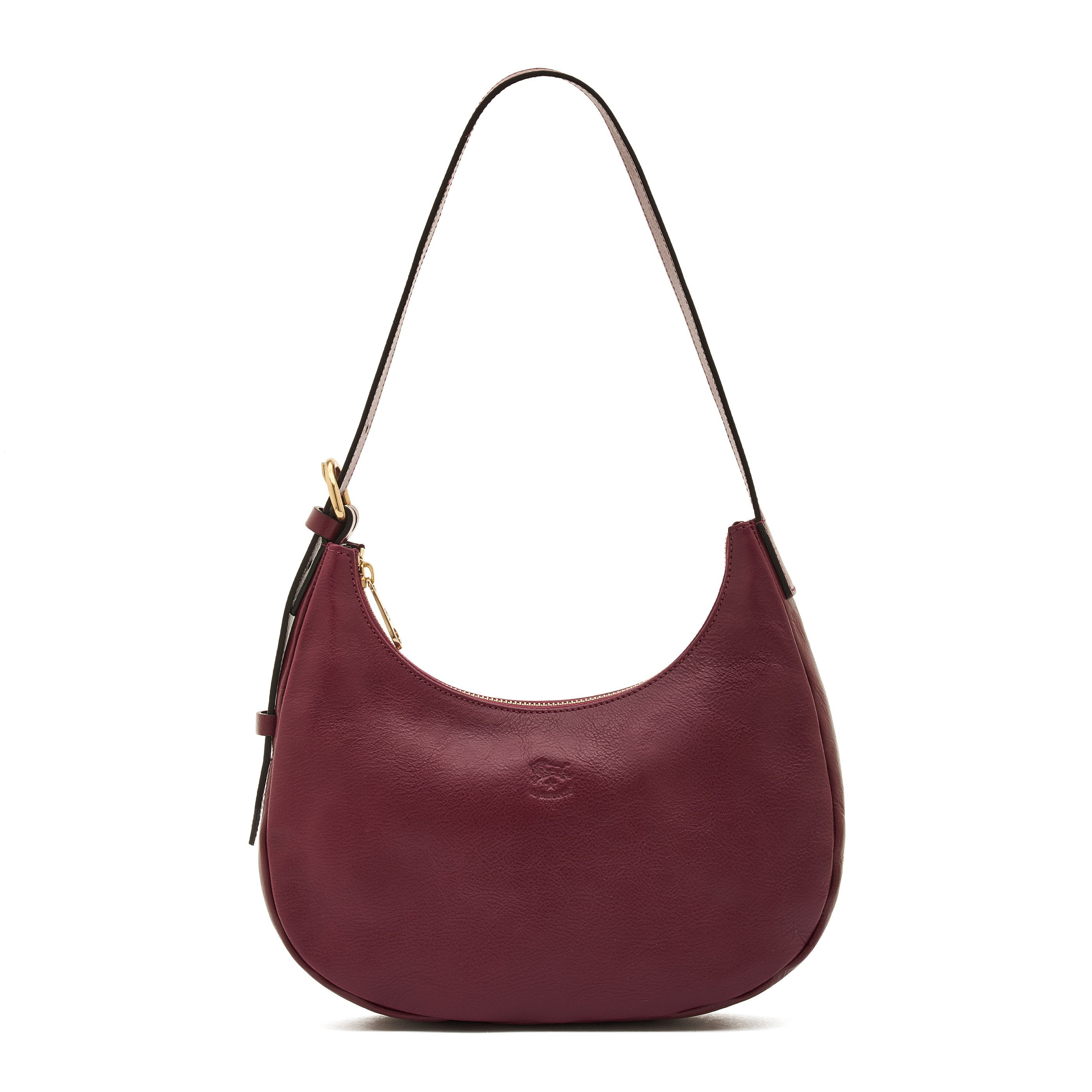 Belcanto Women's shoulder bag in leather color black cherry
