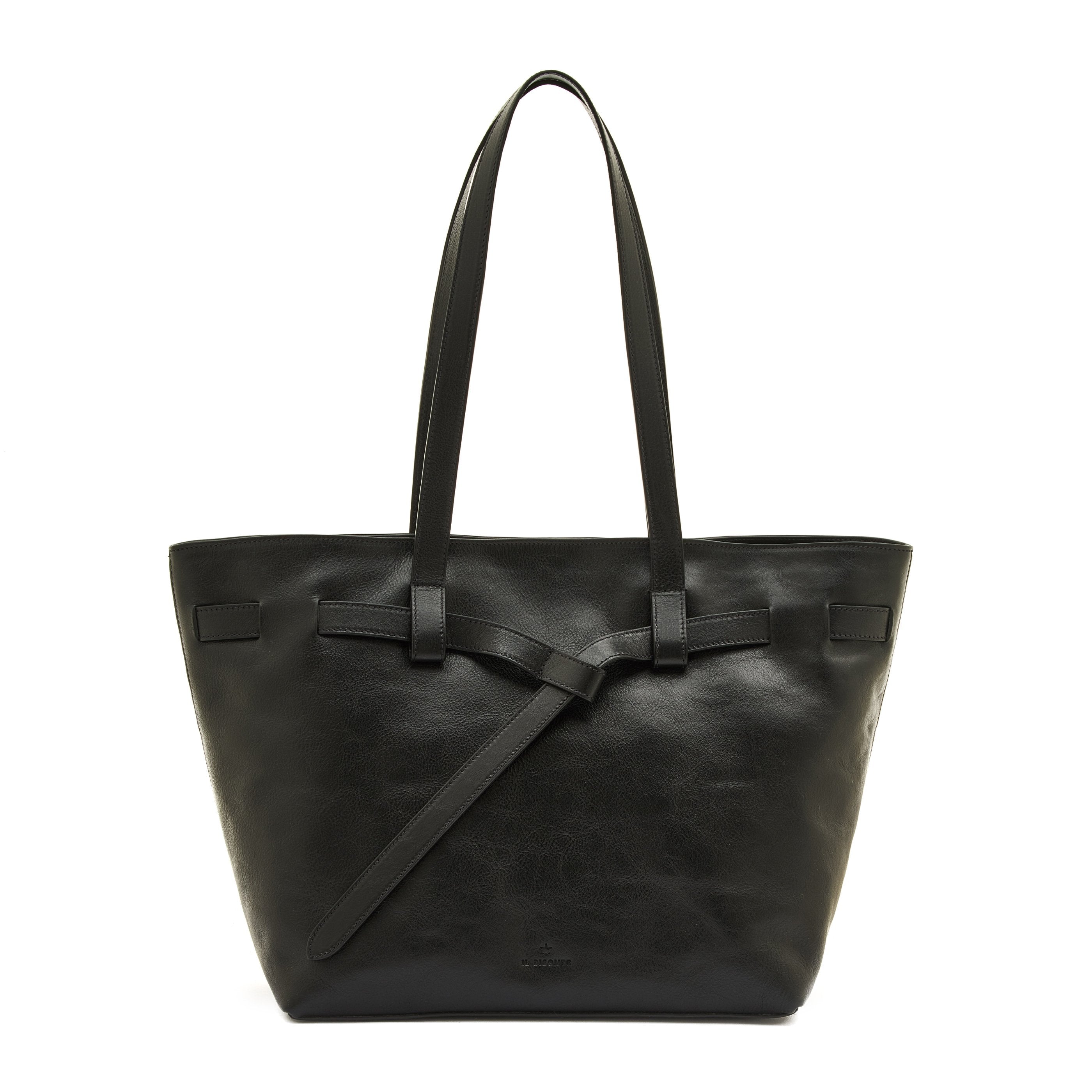 Elisa | Women's tote bag in leather color black – Il Bisonte