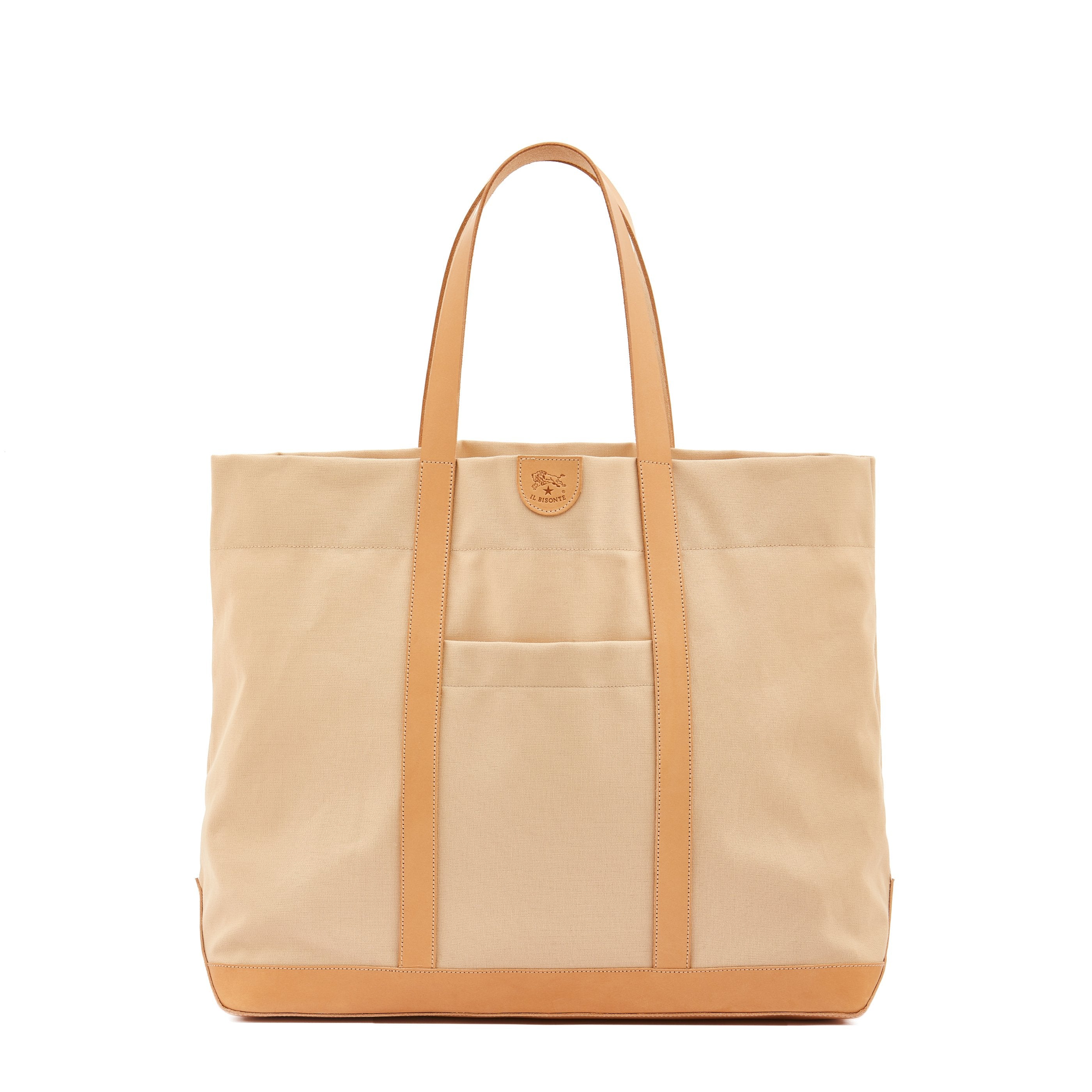 Women's tote bag in fabric color natural – Il Bisonte