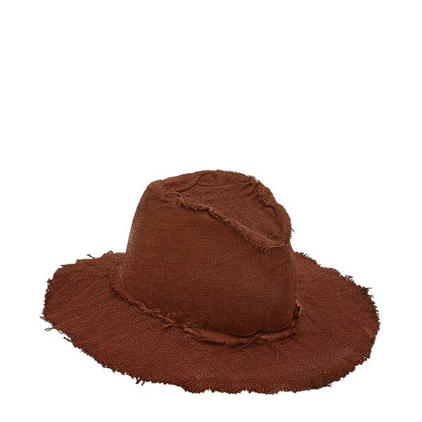 Vieste | Cappello in tessuto colore cioccolato