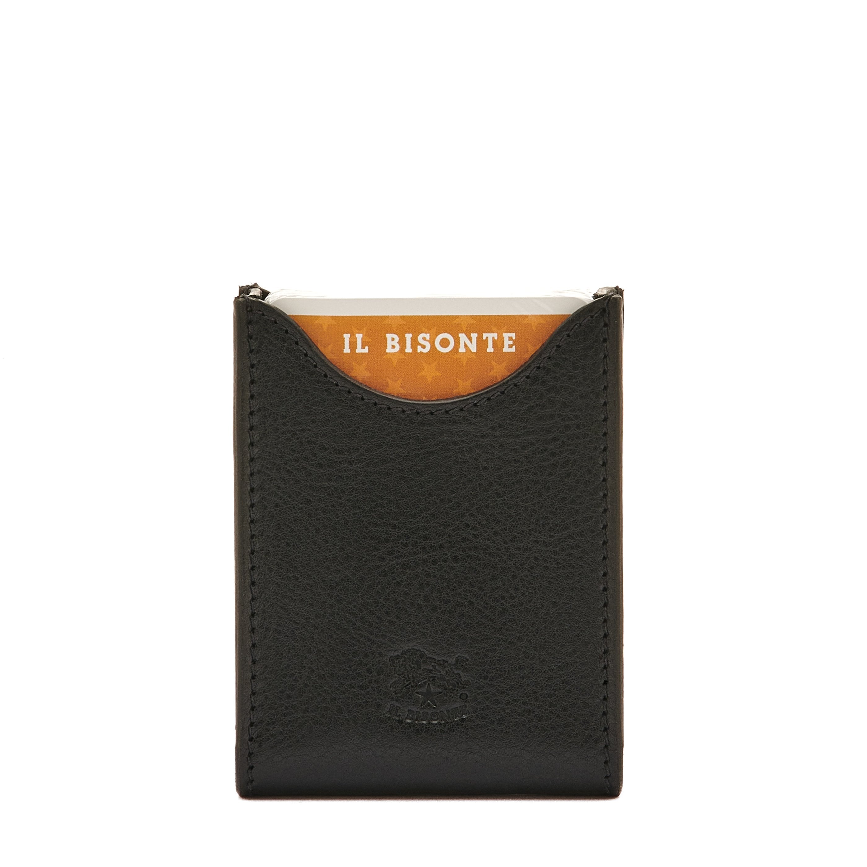 Home | Single Deck Playing Card Holder in leather color black – Il