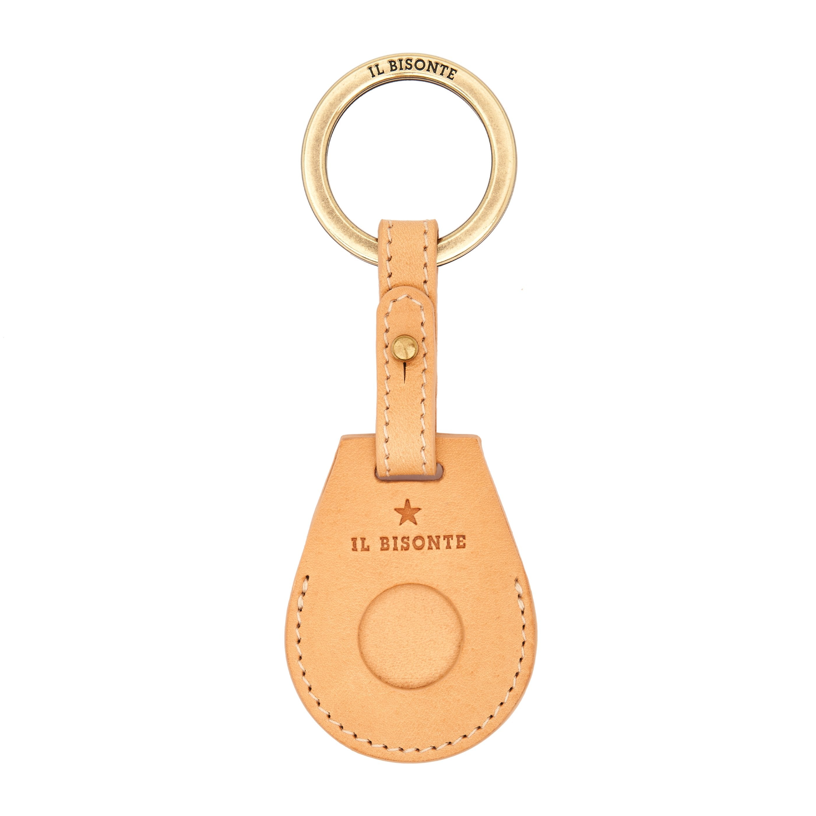 Nina | Women's air tag keyring in leather color natural – Il Bisonte