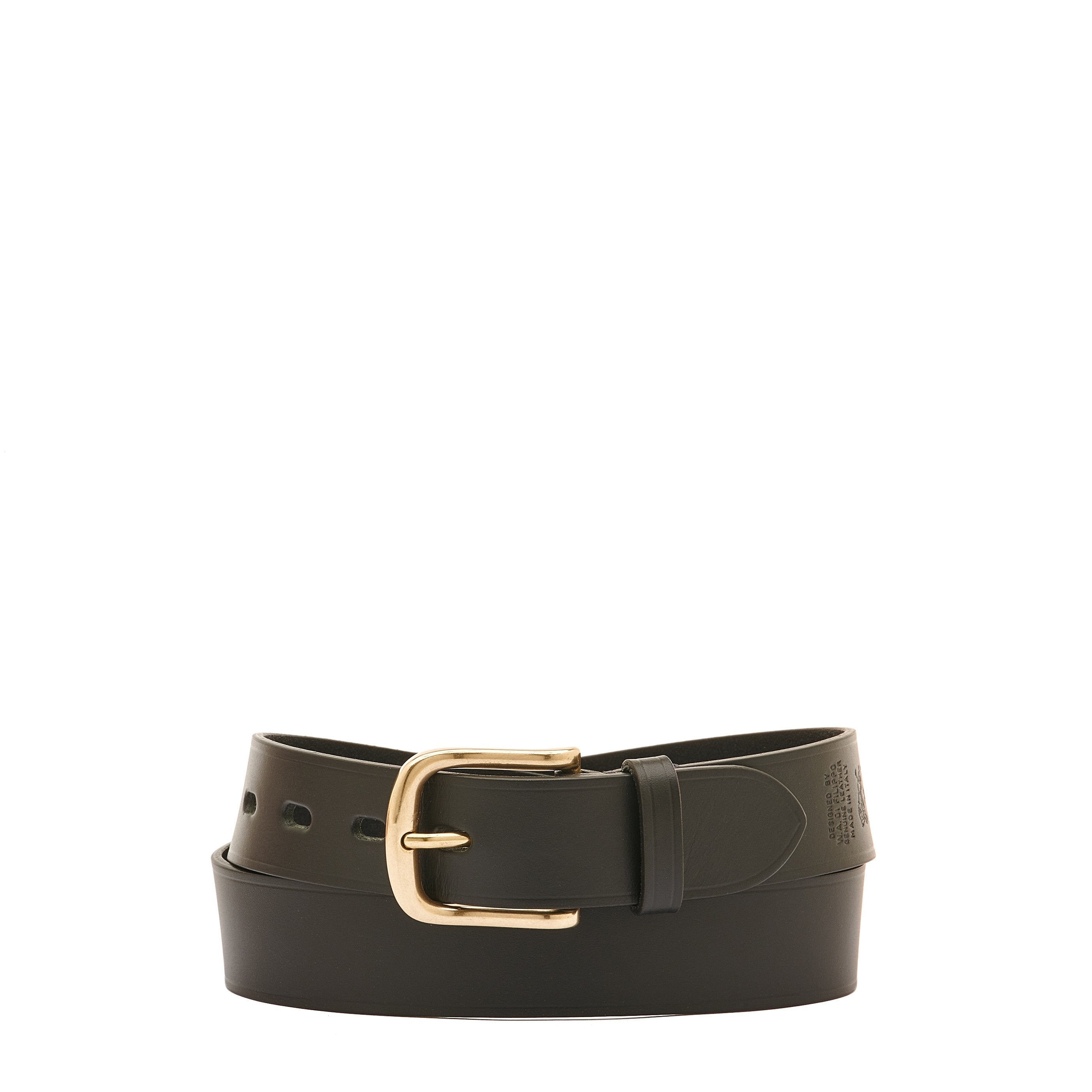 Men's belt in leather color black – Il Bisonte