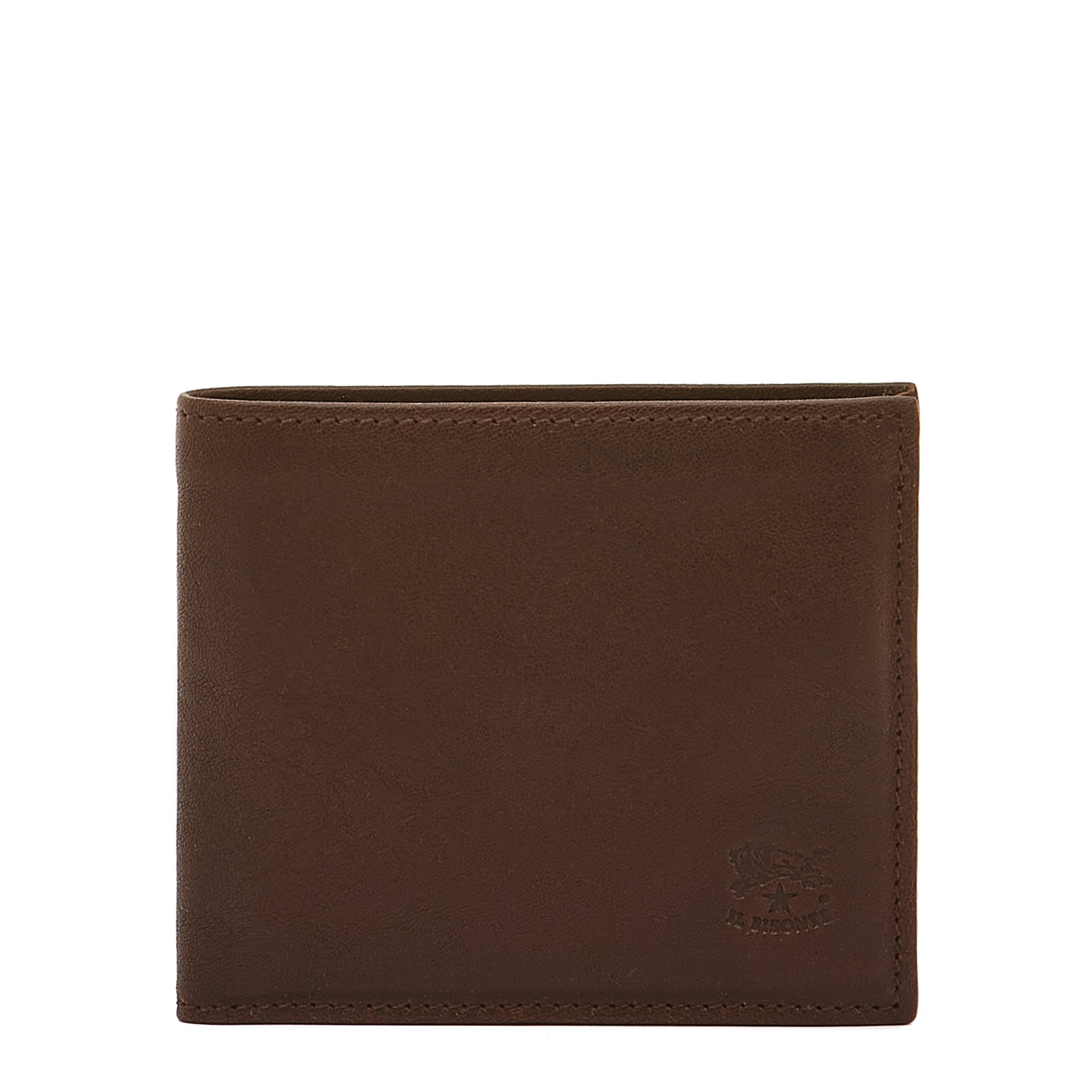 Men's bi-fold wallet in vintage leather color coffee