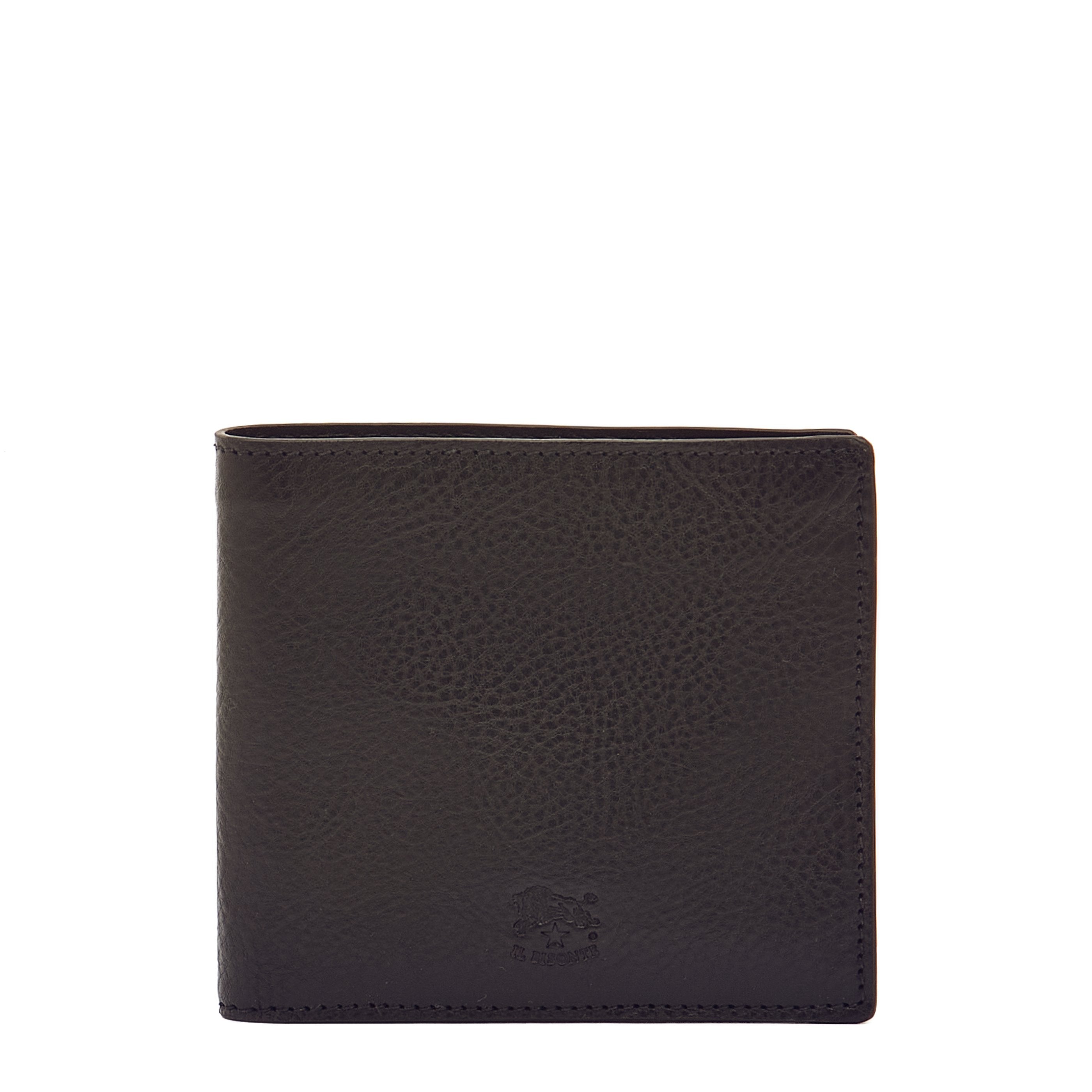 Cestello | Men's bi-fold wallet in leather color black – Il Bisonte