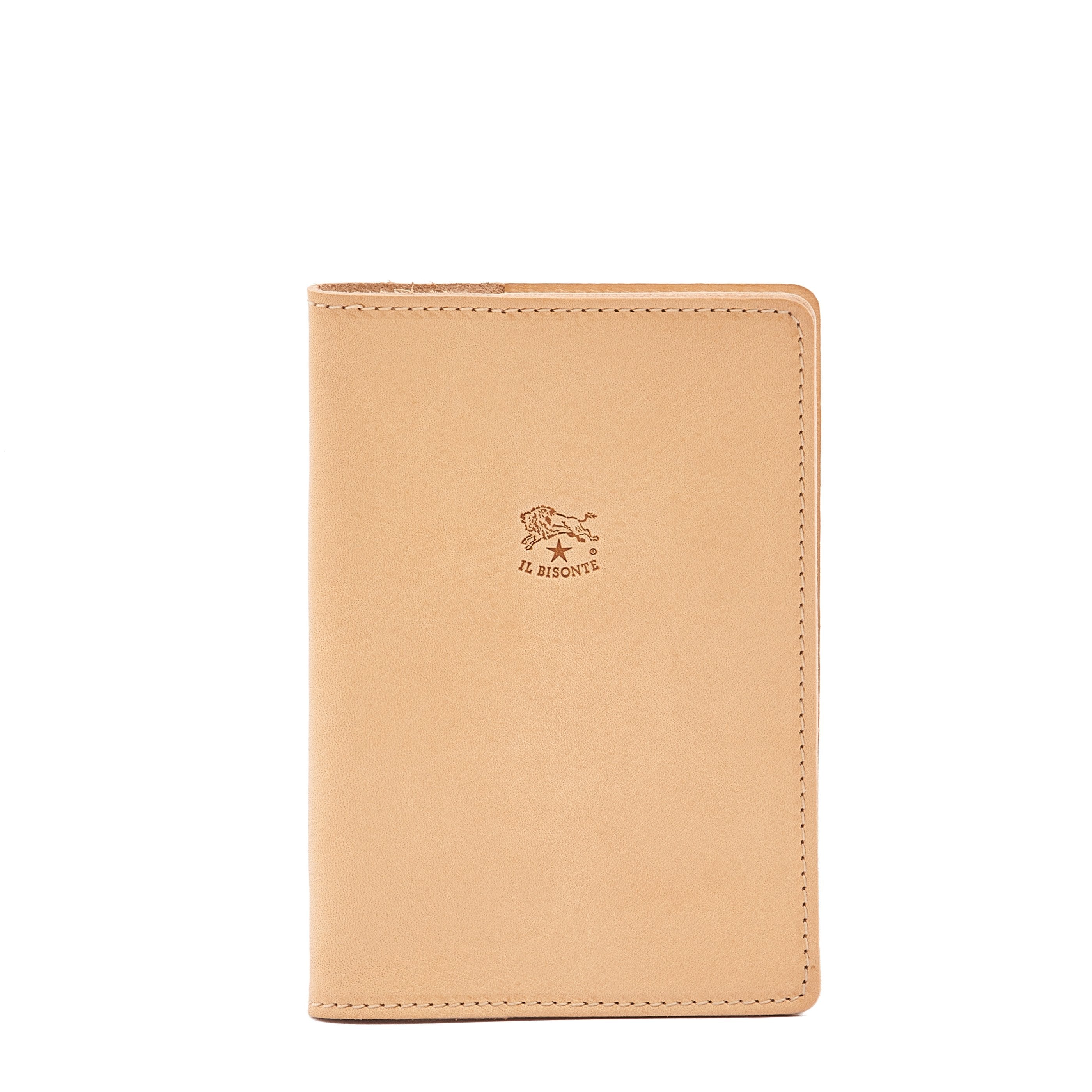 Passport holder in leather color natural – Il Bisonte