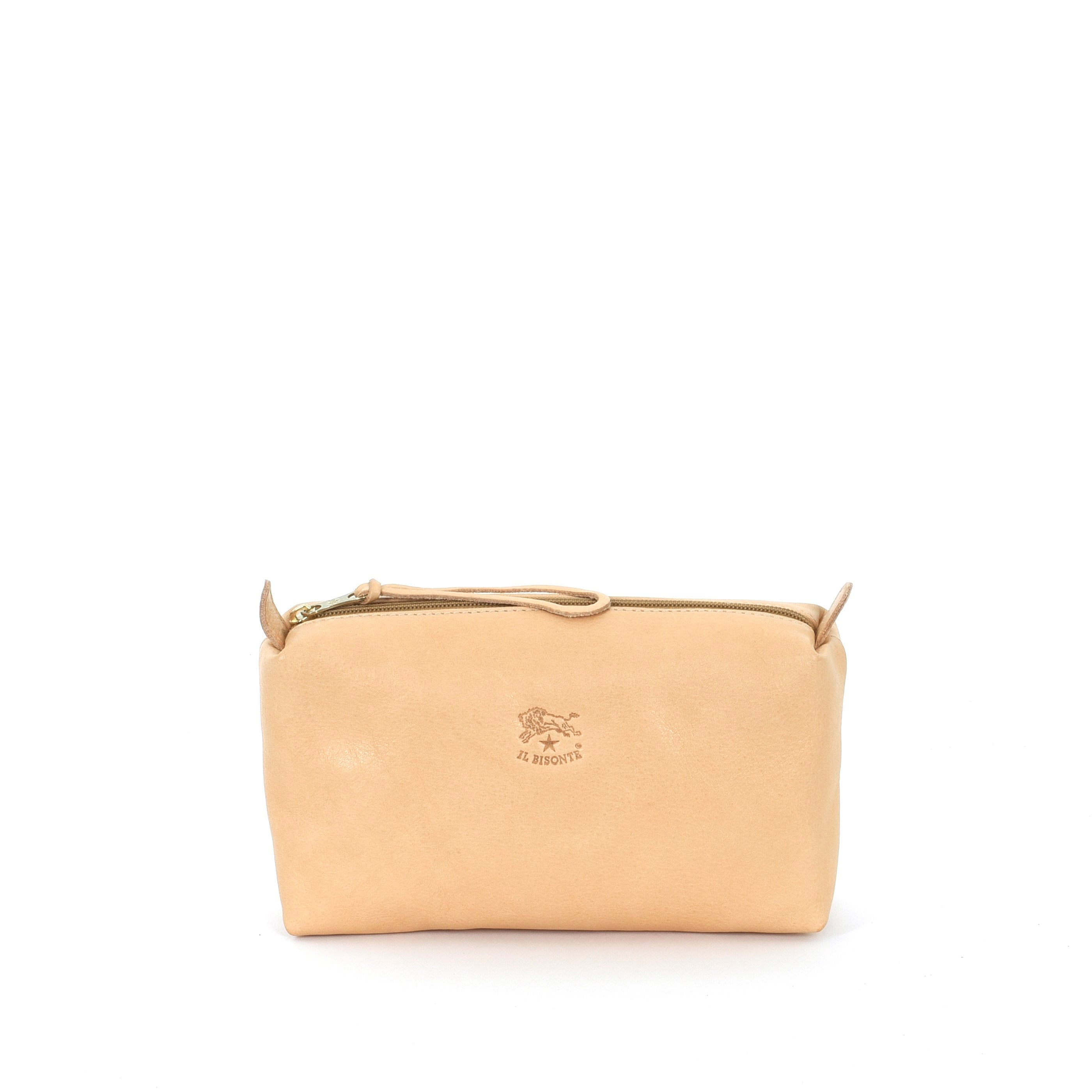Women's beauty-case in leather color natural – Il Bisonte