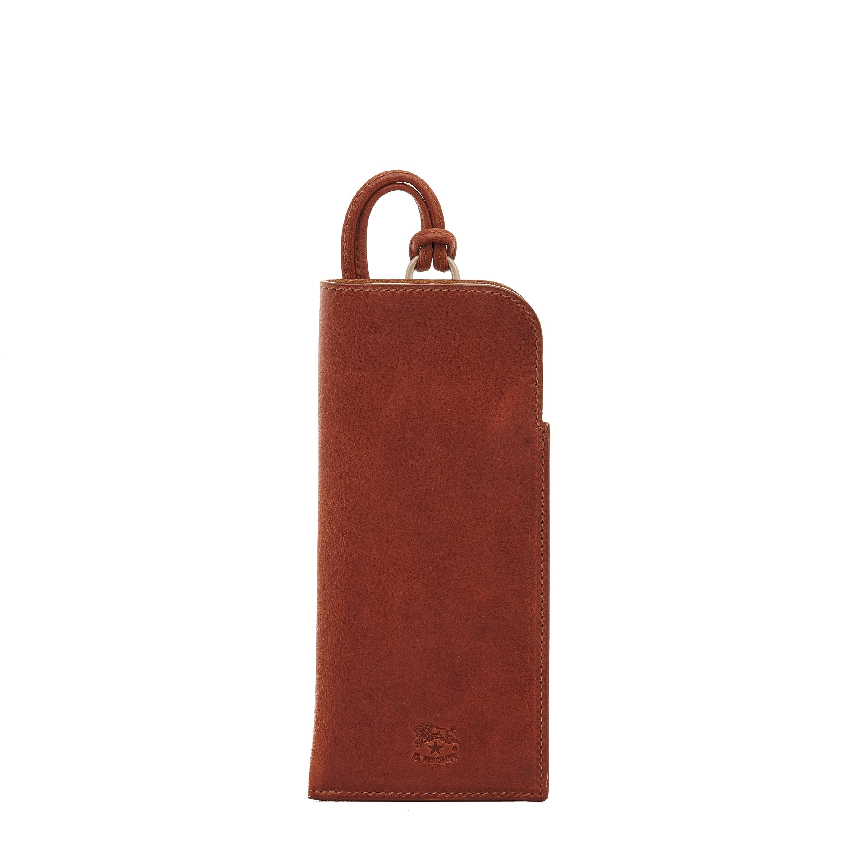 Duccio | Men's glasses case in vintage leather color sepia – Il