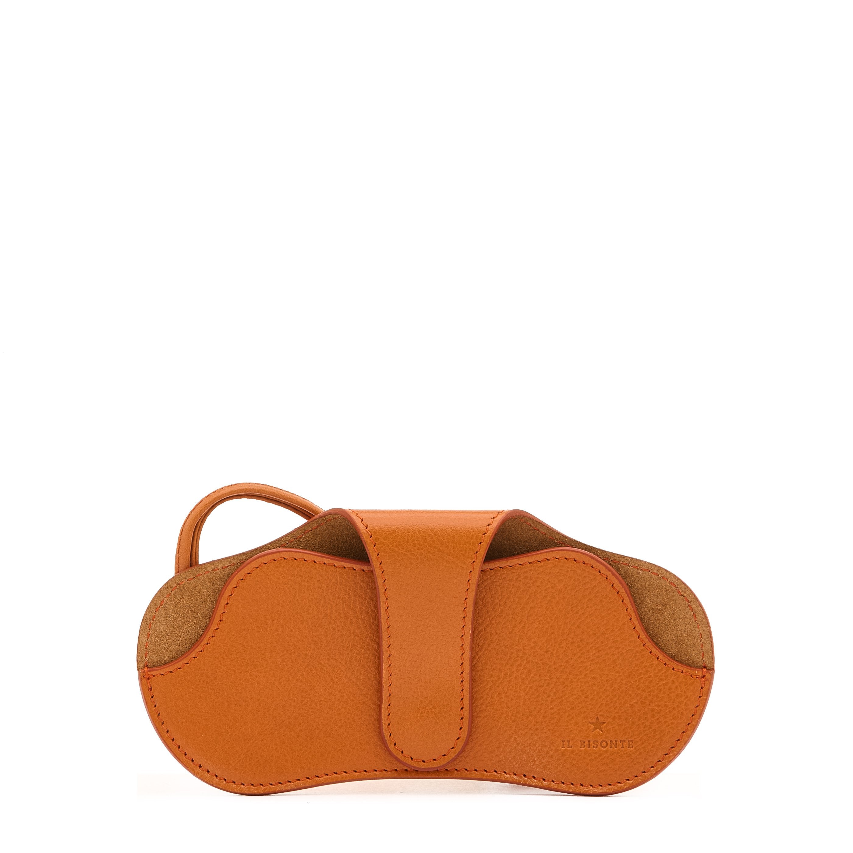 Nina | Women's glasses case in leather color caramel – Il Bisonte
