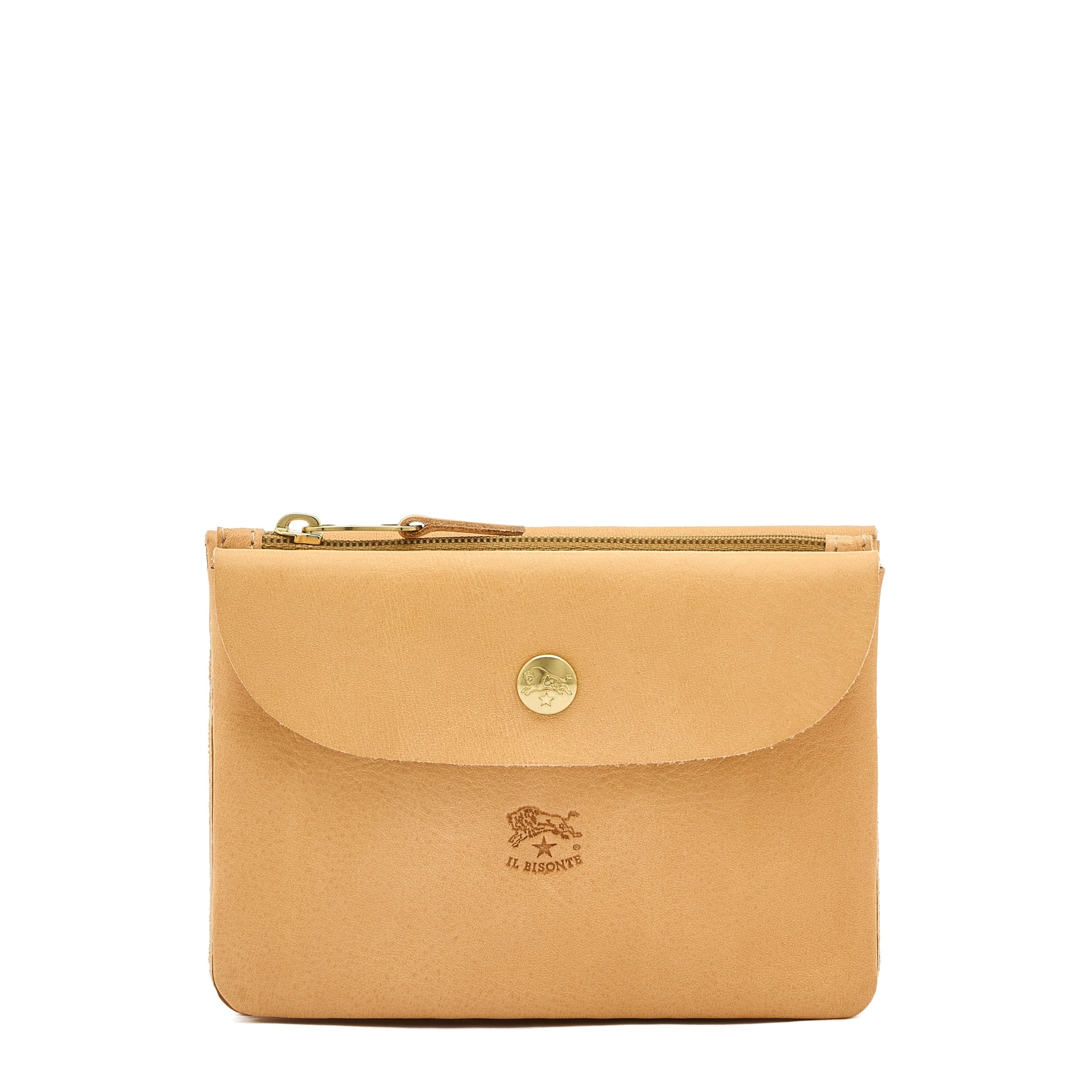 Pouch in leather color natural – Il Bisonte