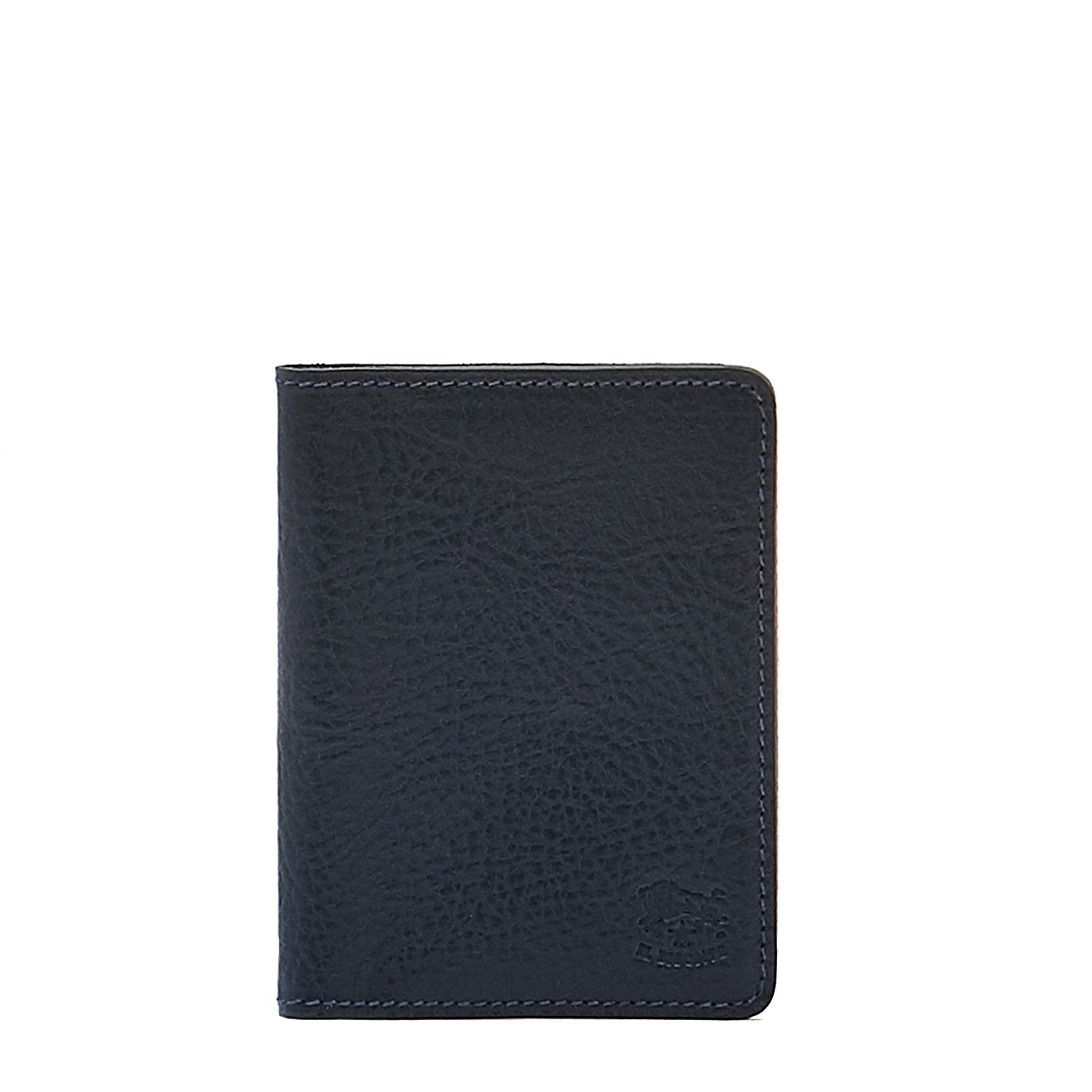 Card case in leather color blue – Il Bisonte