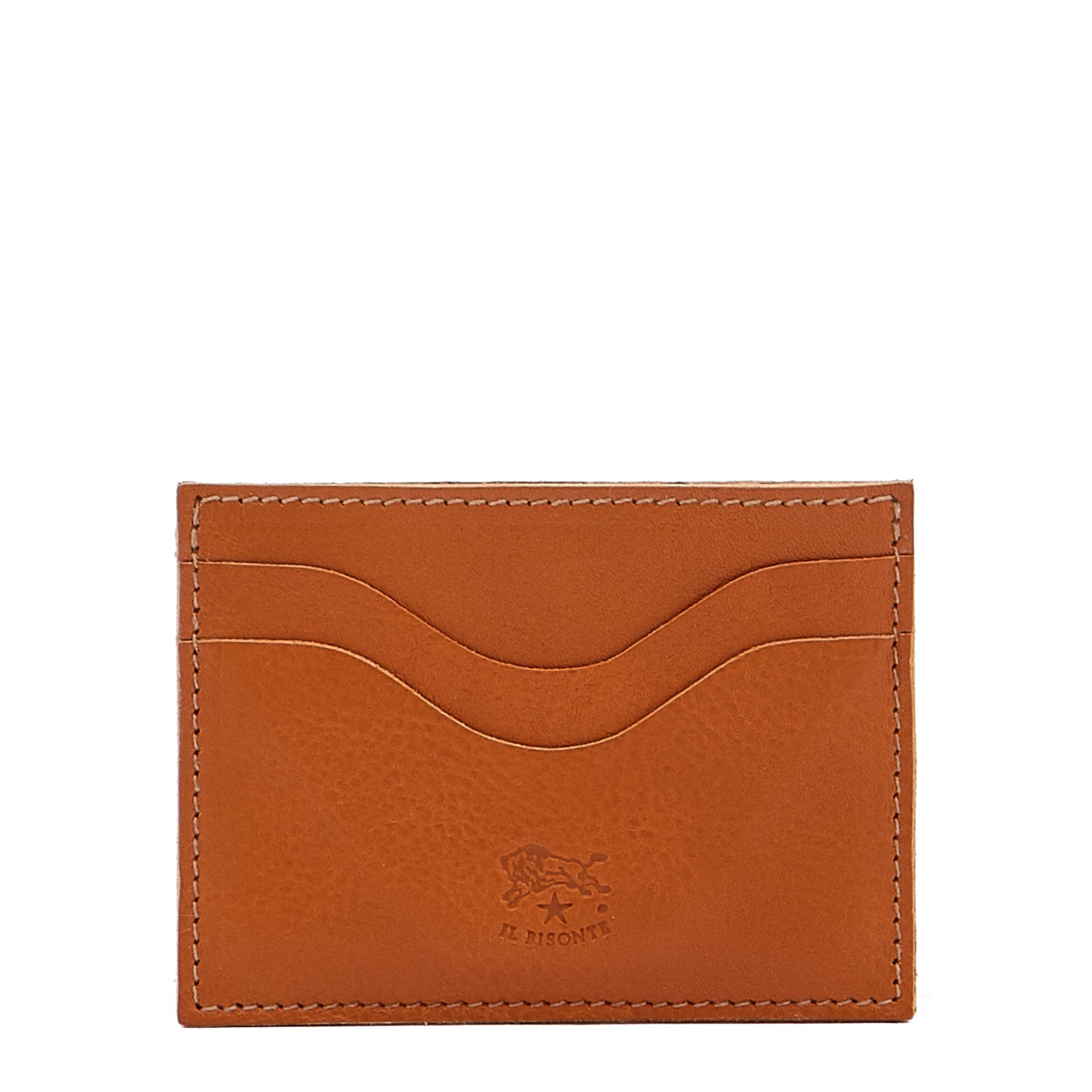 Salina | Card case in leather color caramel – Il Bisonte