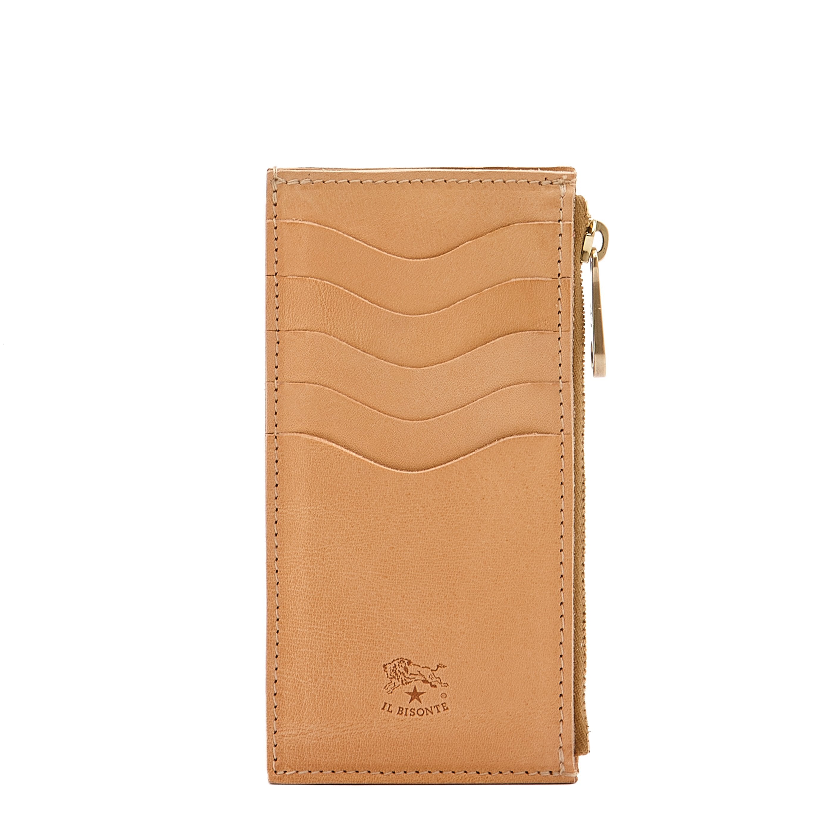 Acero | Women's card case in calf leather color natural – Il Bisonte