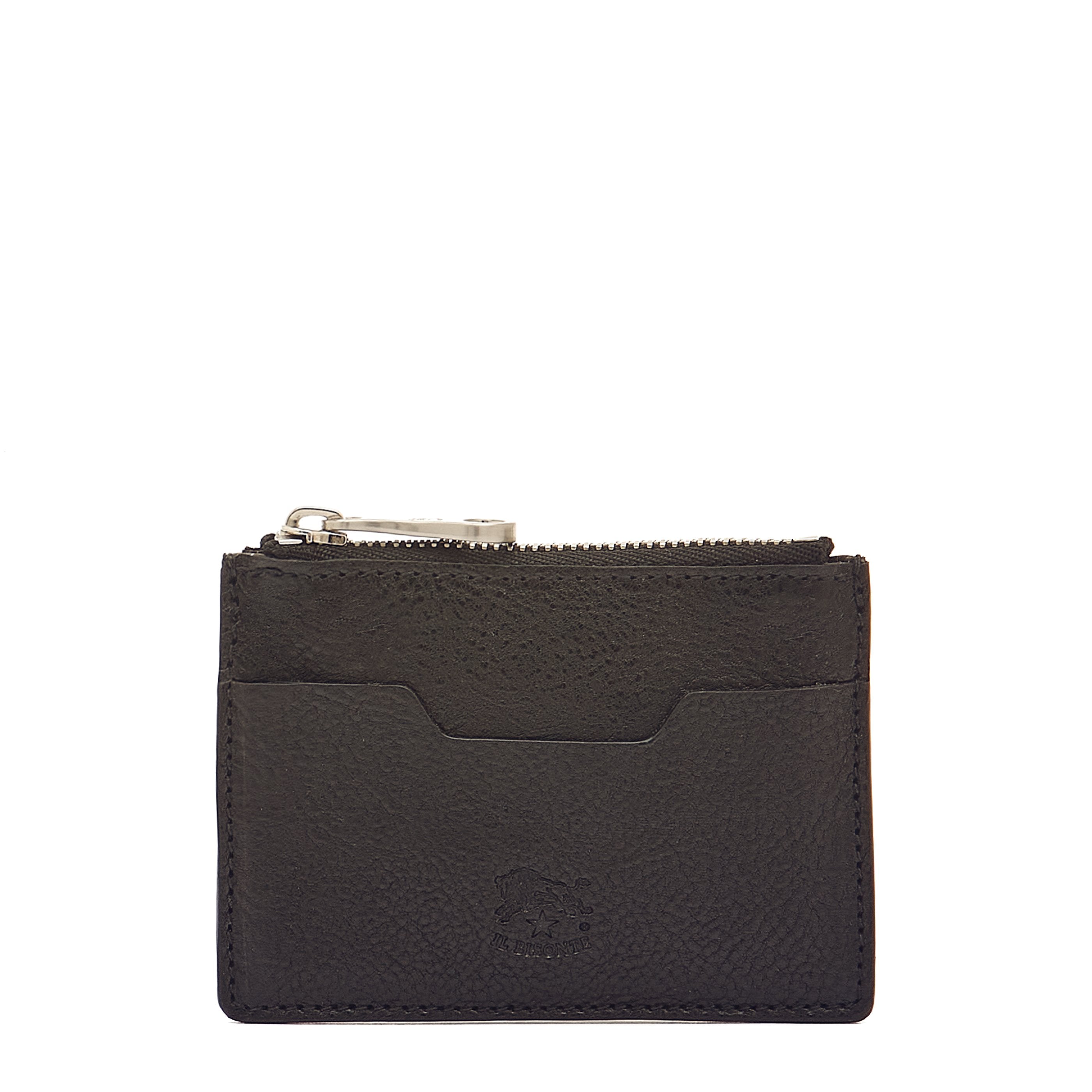 Cestello | Men's card case in vintage leather color black – Il Bisonte