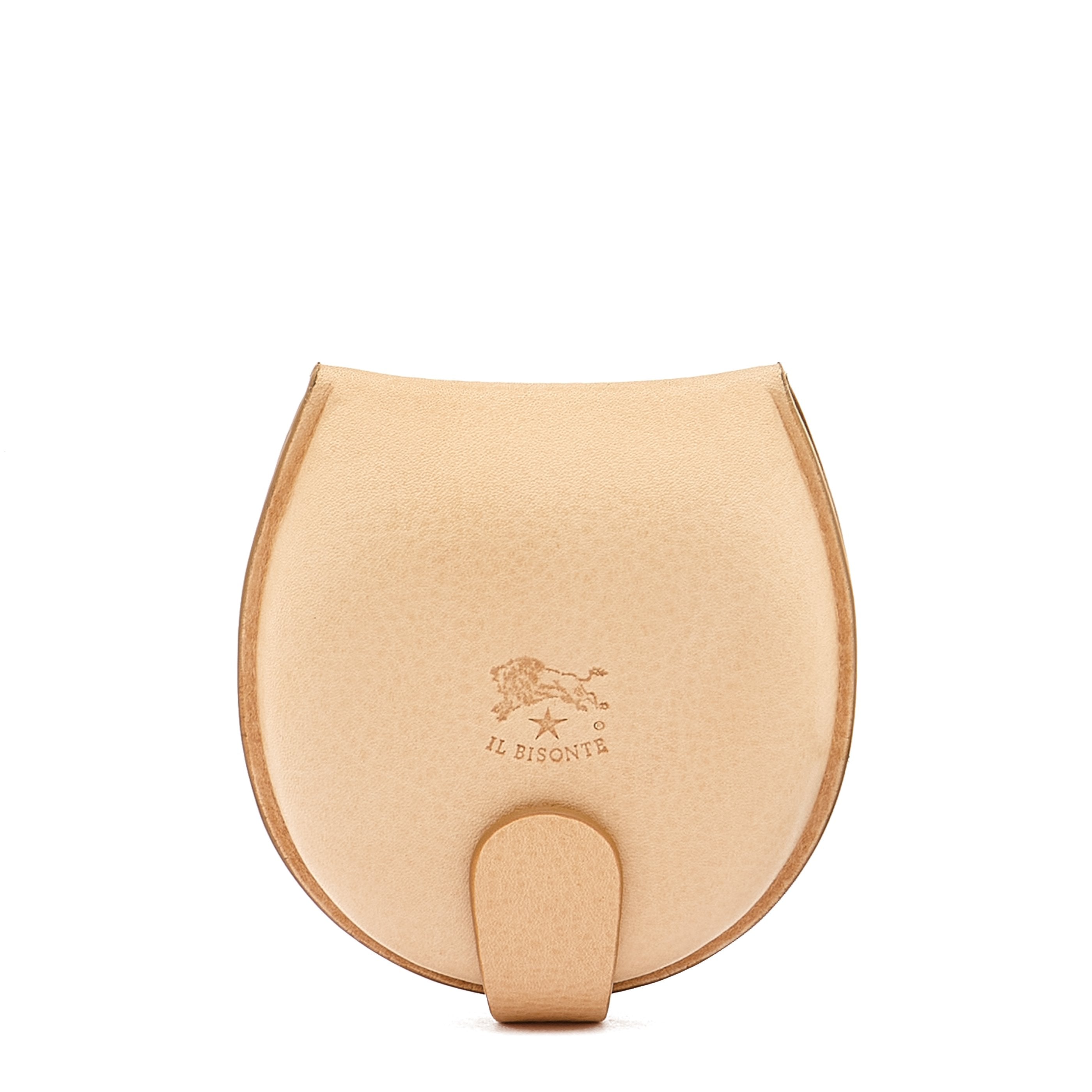 Men's coin purse in leather color natural – Il Bisonte