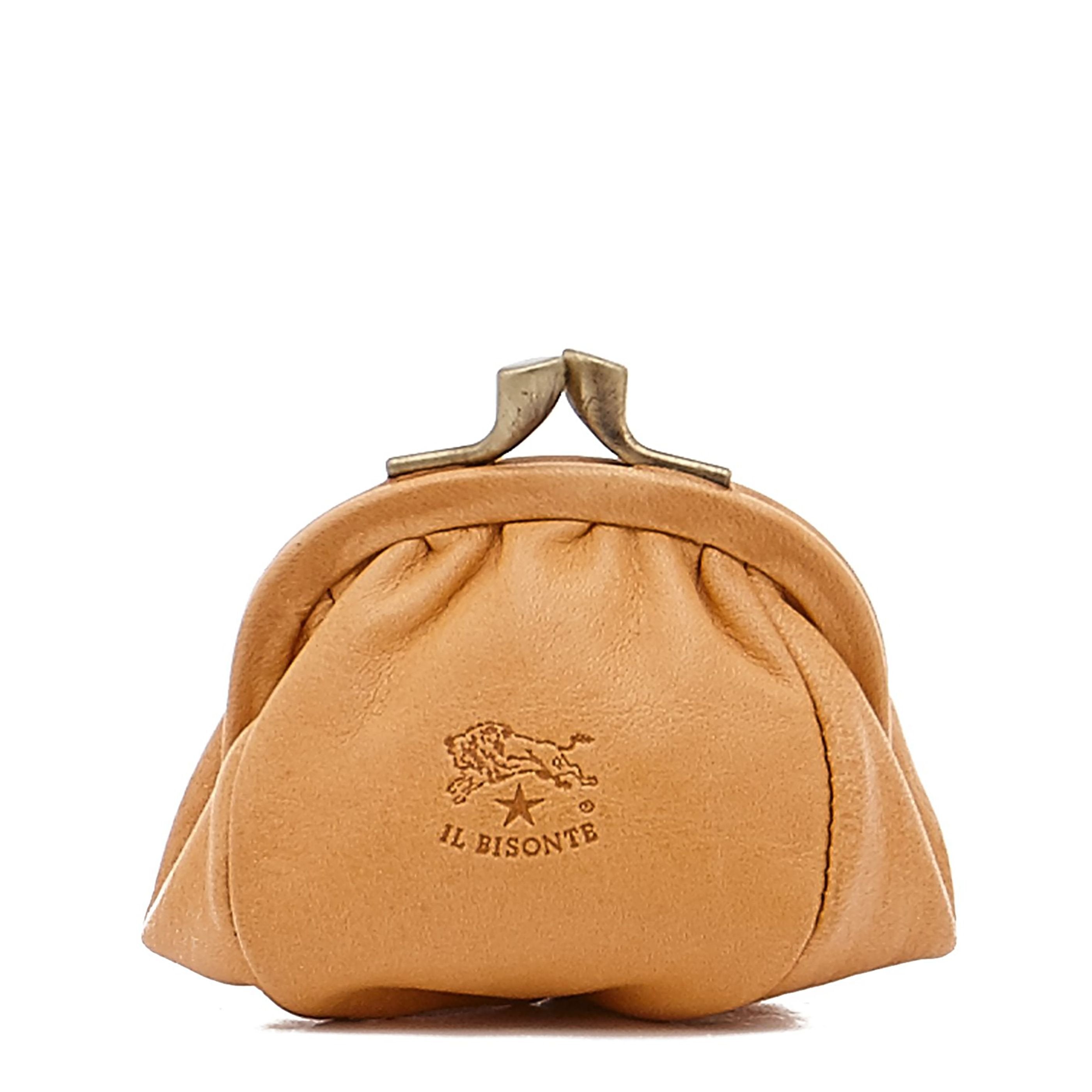 Women's coin purse in calf leather color natural – Il Bisonte