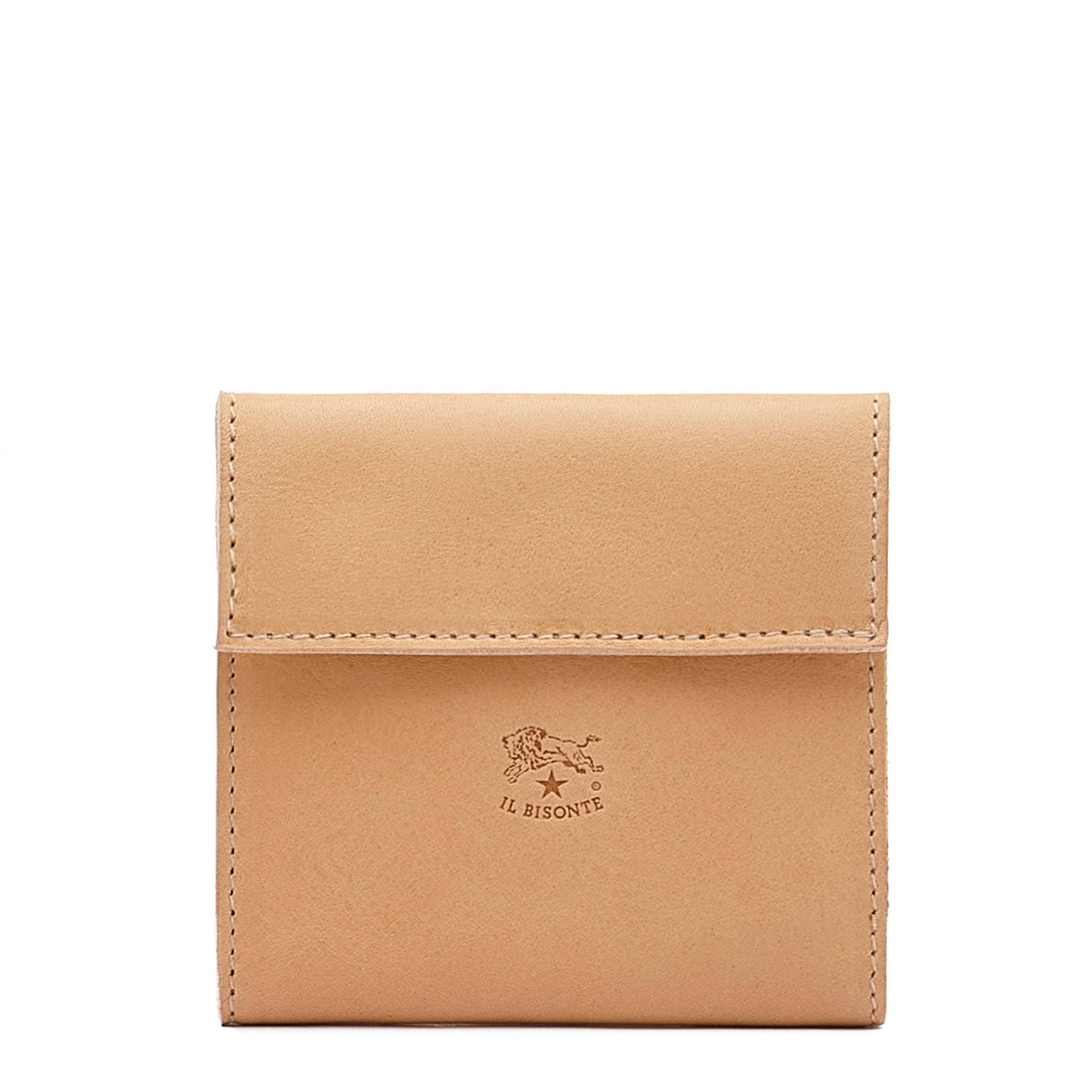 Wallet in Calf Leather color Natural