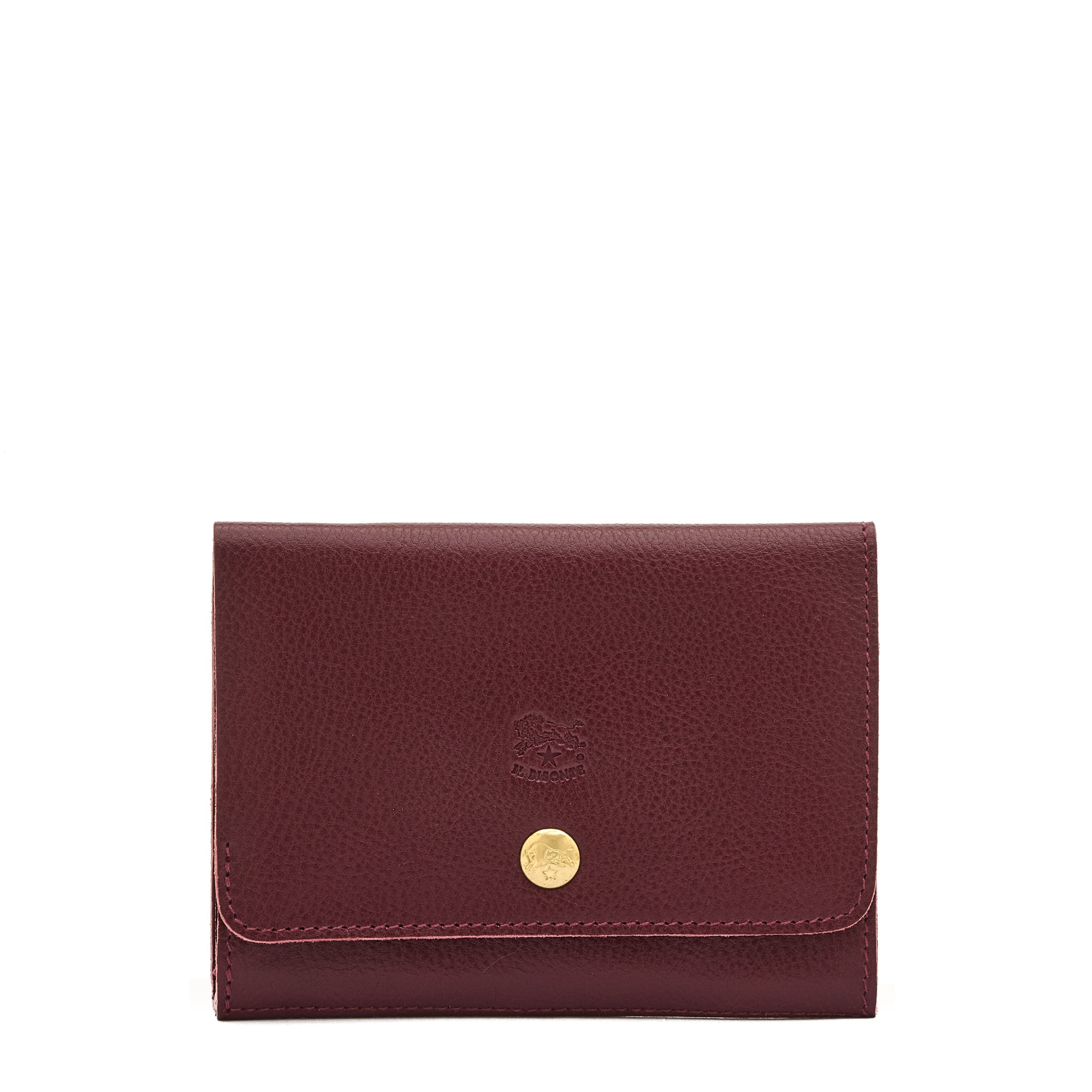 Alberese | Wallet in leather color black cherry – Il Bisonte