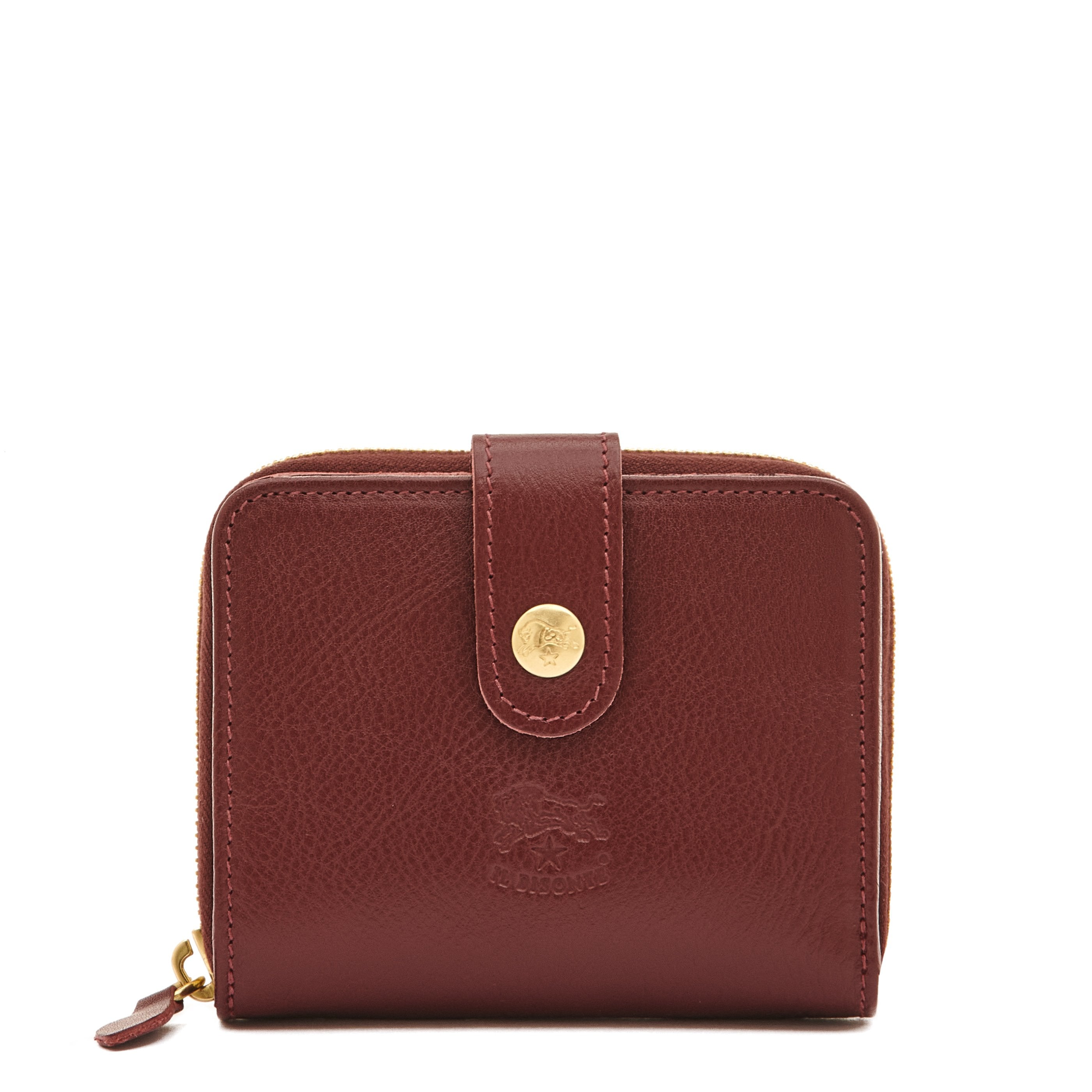 Women's wallet in leather color black cherry – Il Bisonte