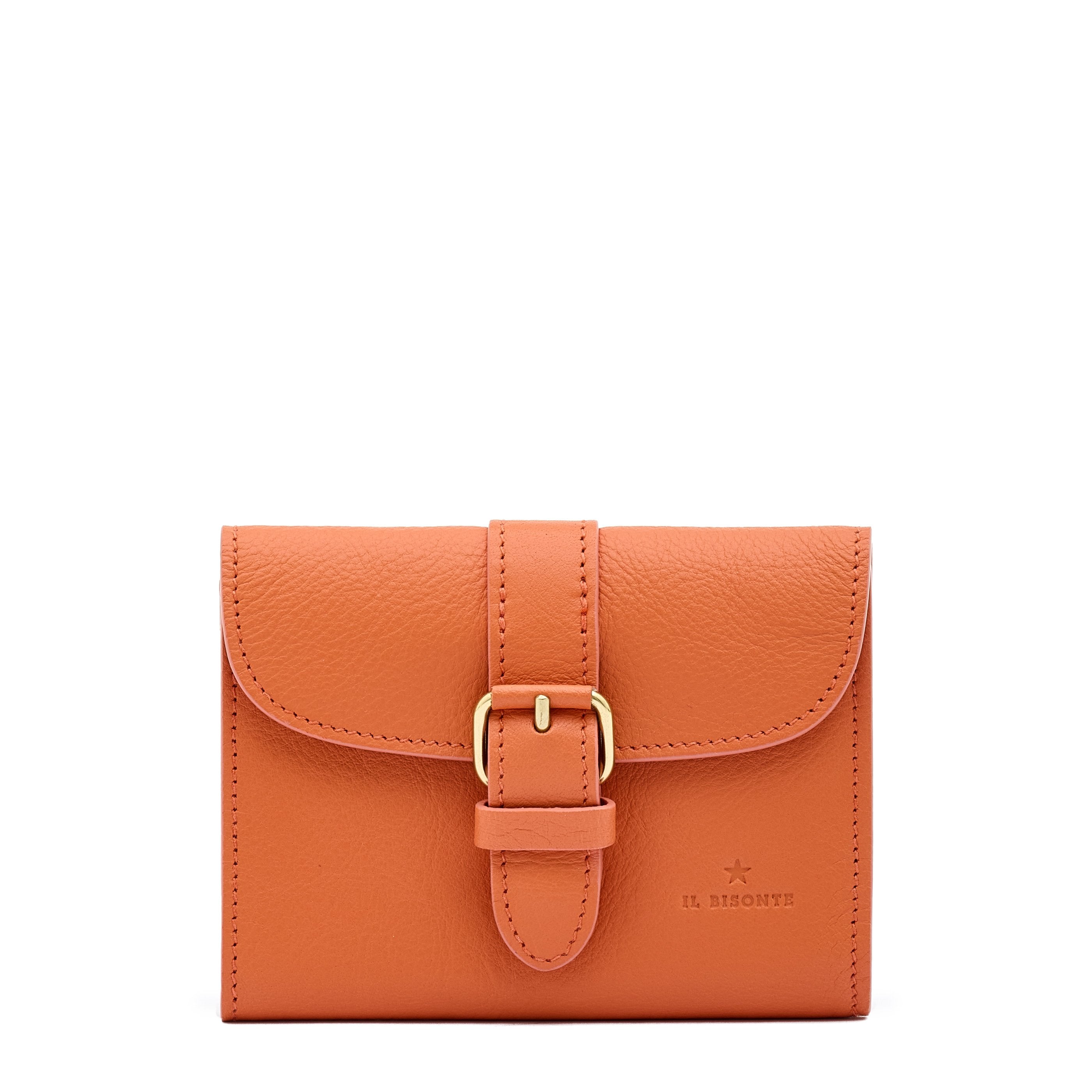 Linea 1990 | Women's wallet in leather color orange pontormo – Il