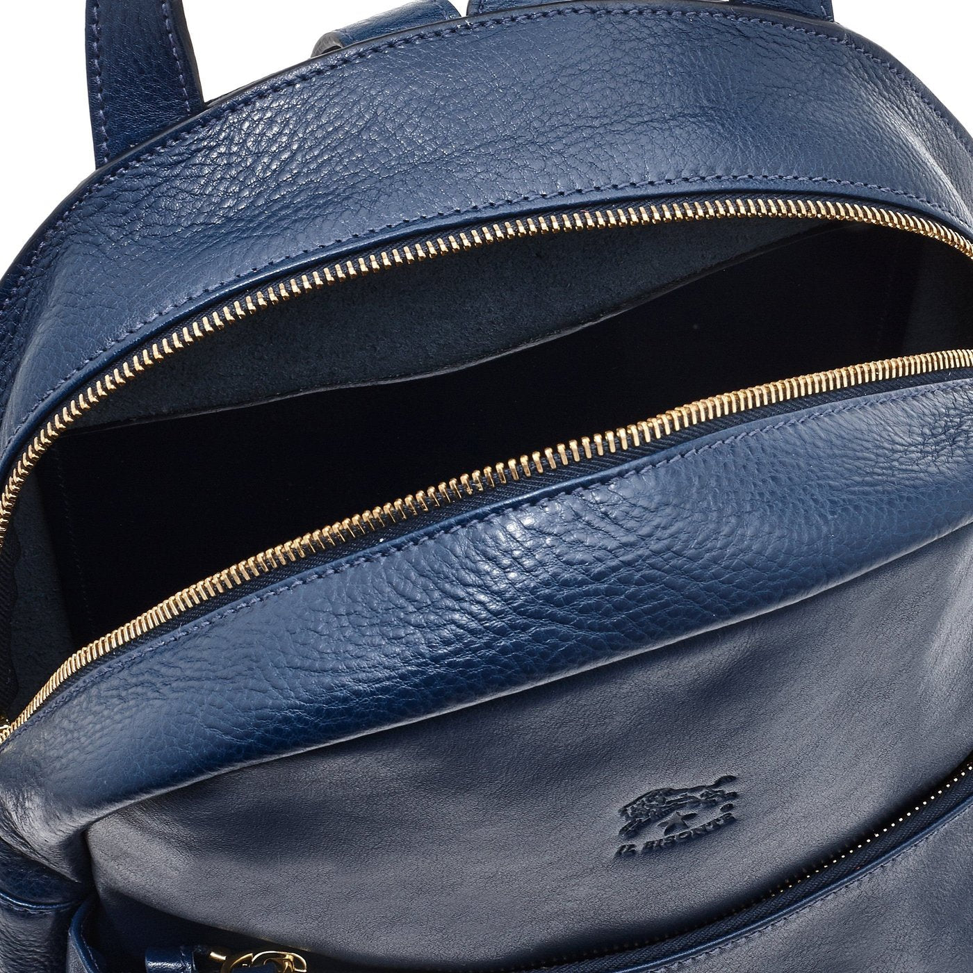 classic leather backpack blue-avio Lungarno