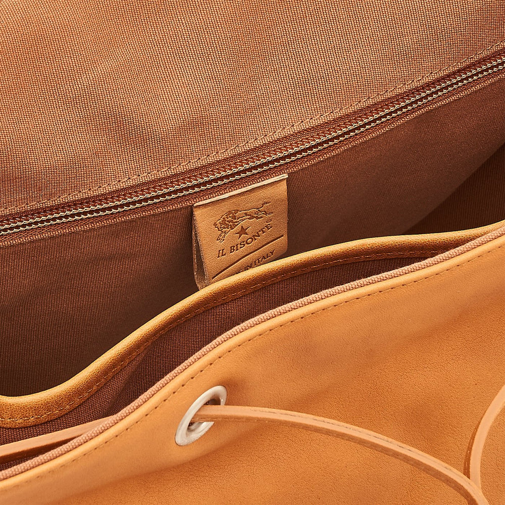 Trappola | Men's backpack in vintage leather color natural