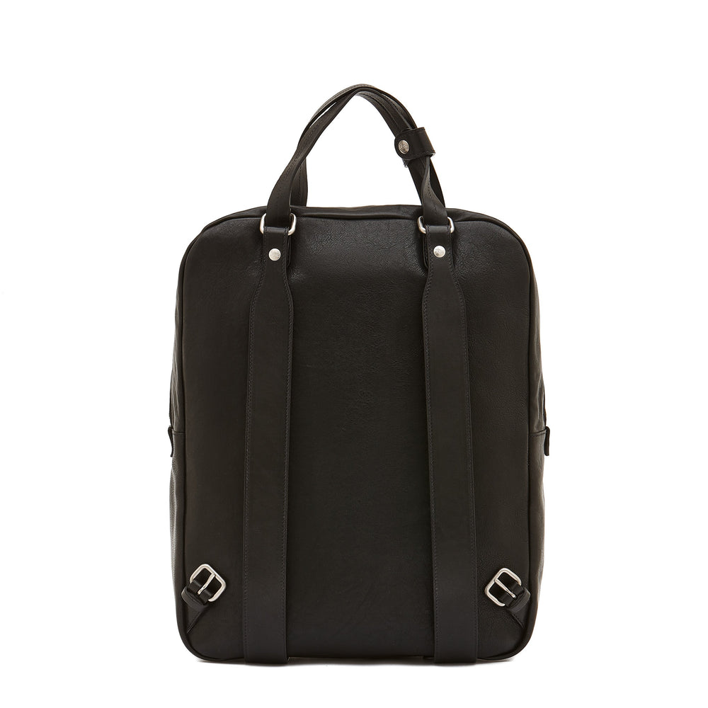 Trebbio | Sac a dos pour homme en cuir vintage couleur noir